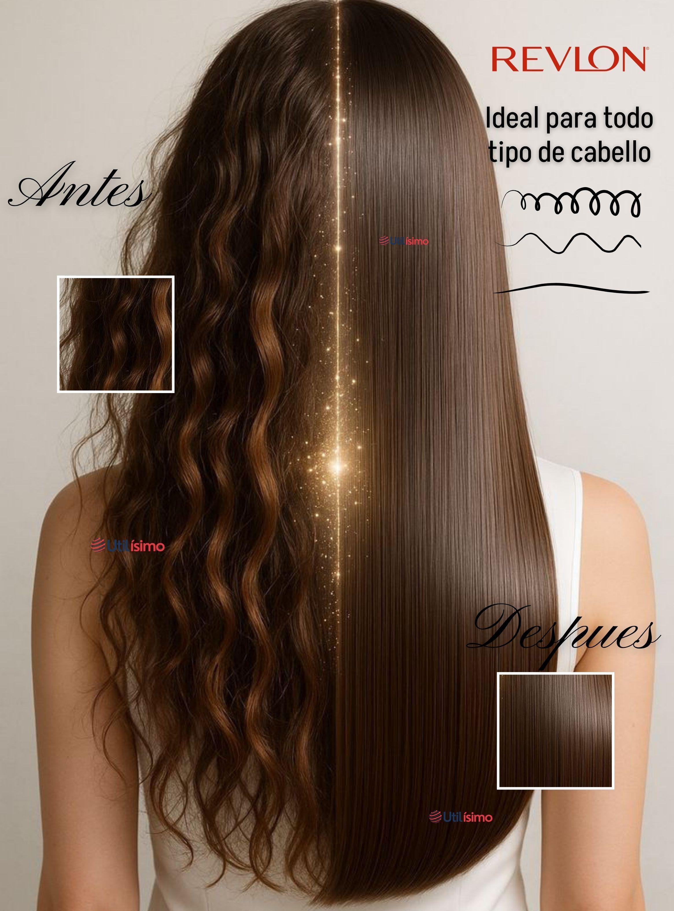 Plancha Alisadora De Cabello Revlon Placas Dobles Cerámica De Cobre RVST2204 Alaciadora Color Negro-6