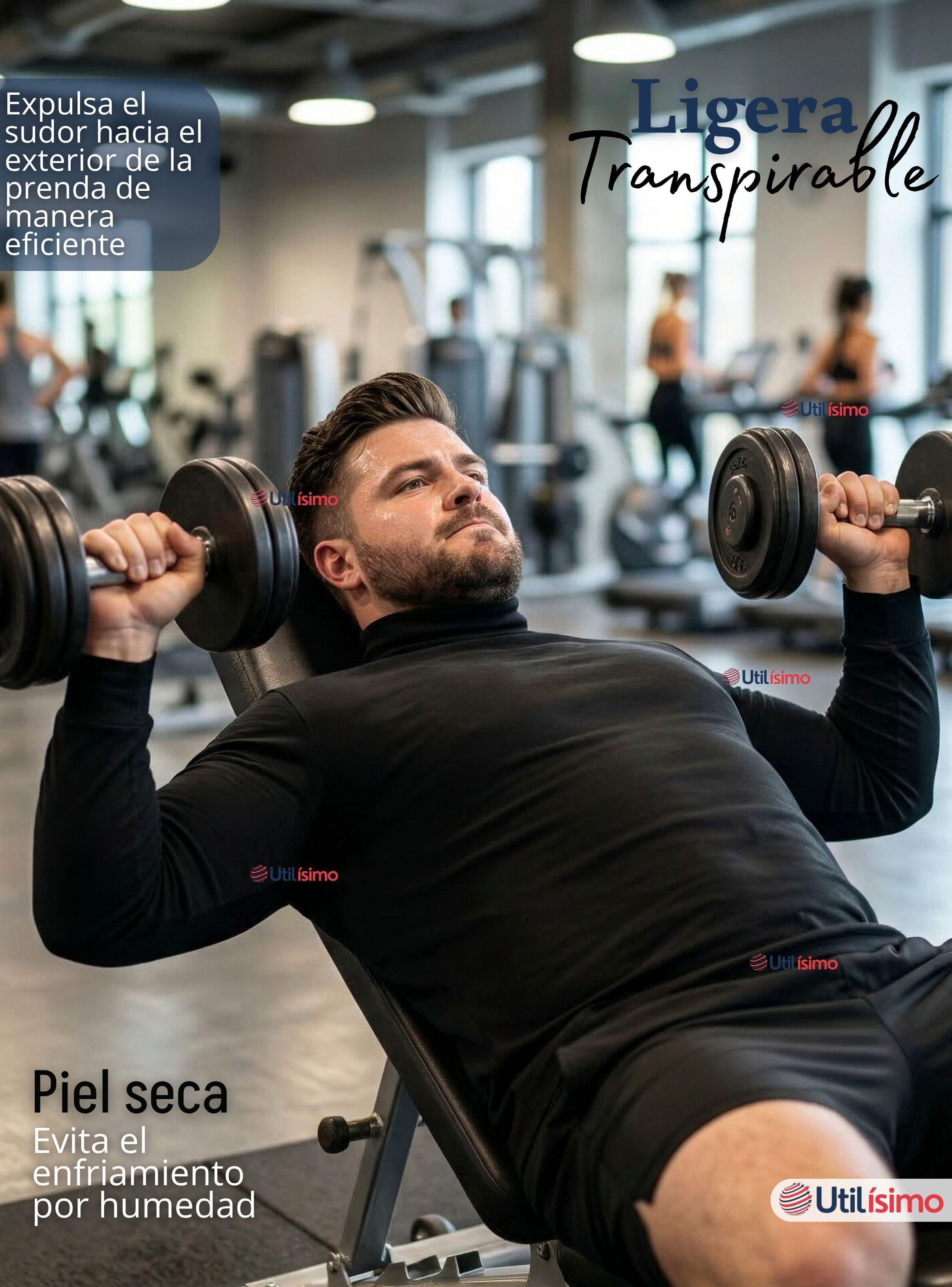 Pack 3 Camisetas Poleras Polar Primera Capa Cuello Beatle Manga Larga Negro -7