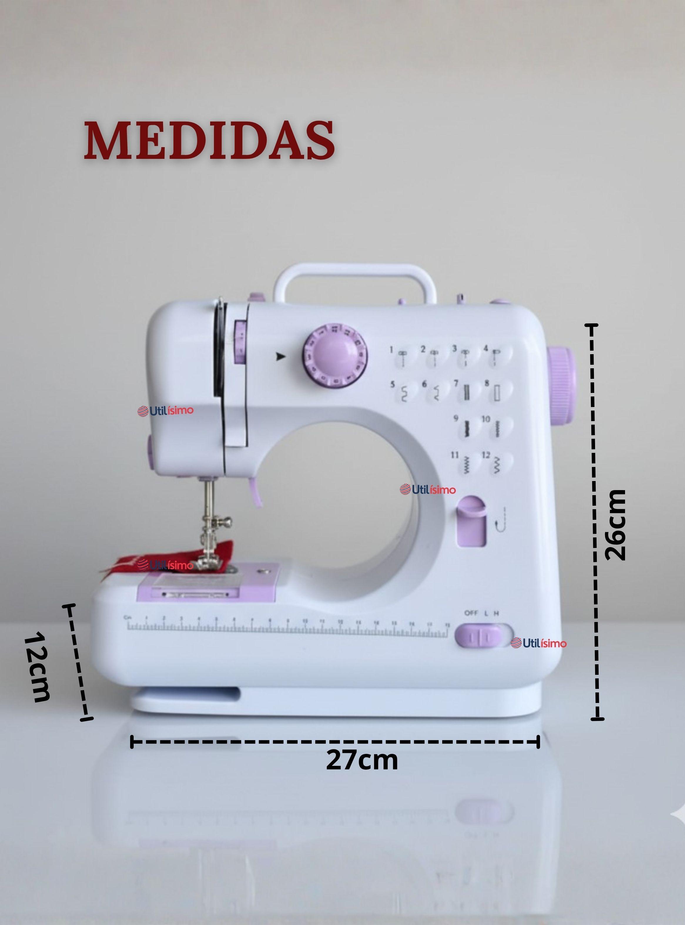 Mini Máquina De Coser Portátil Multifuncional de Color Blanco -3