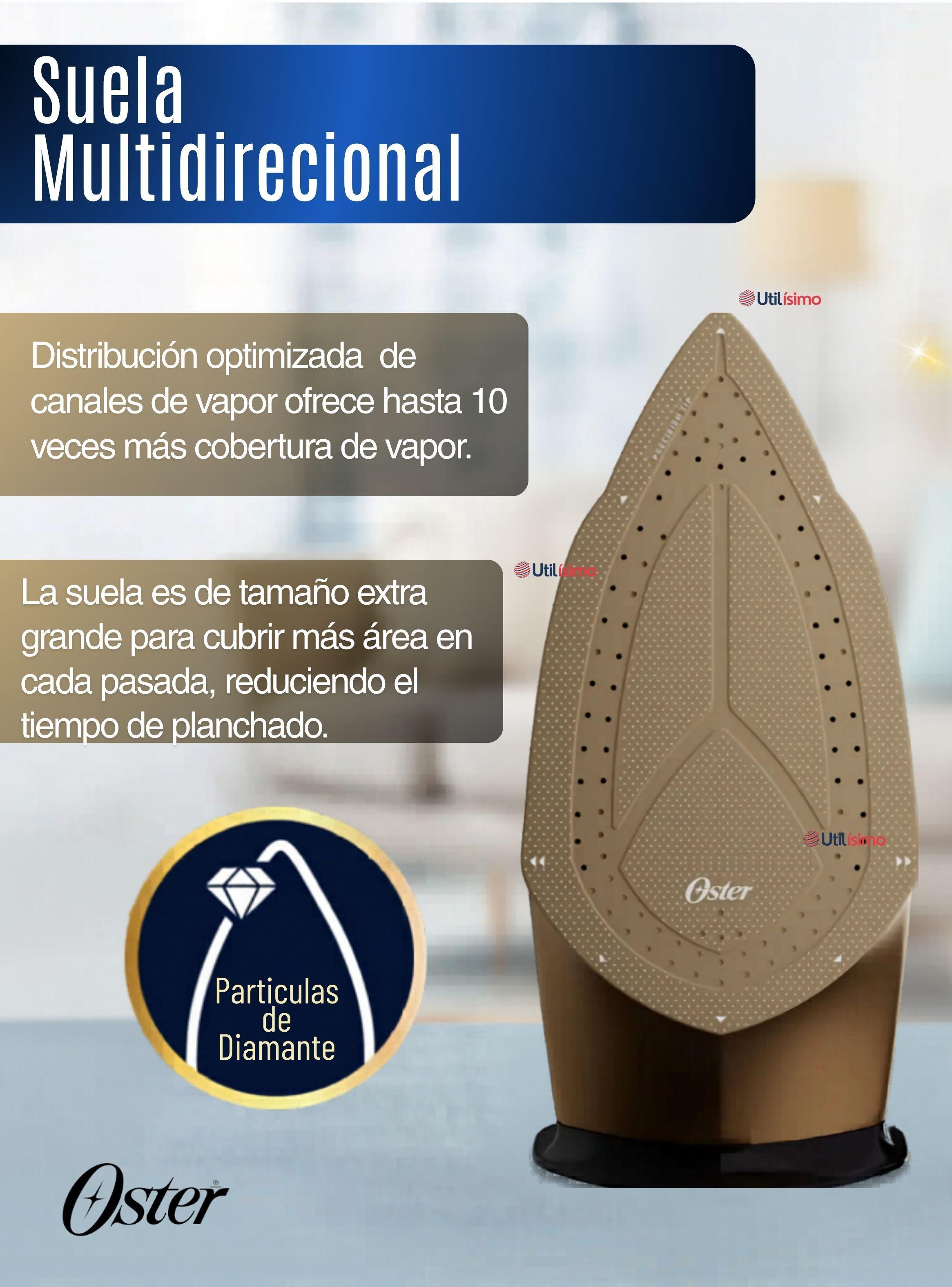 Plancha de vapor Oster® PressXpress S9000 Suela XL con diamante bronce GCSTPX9001-5
