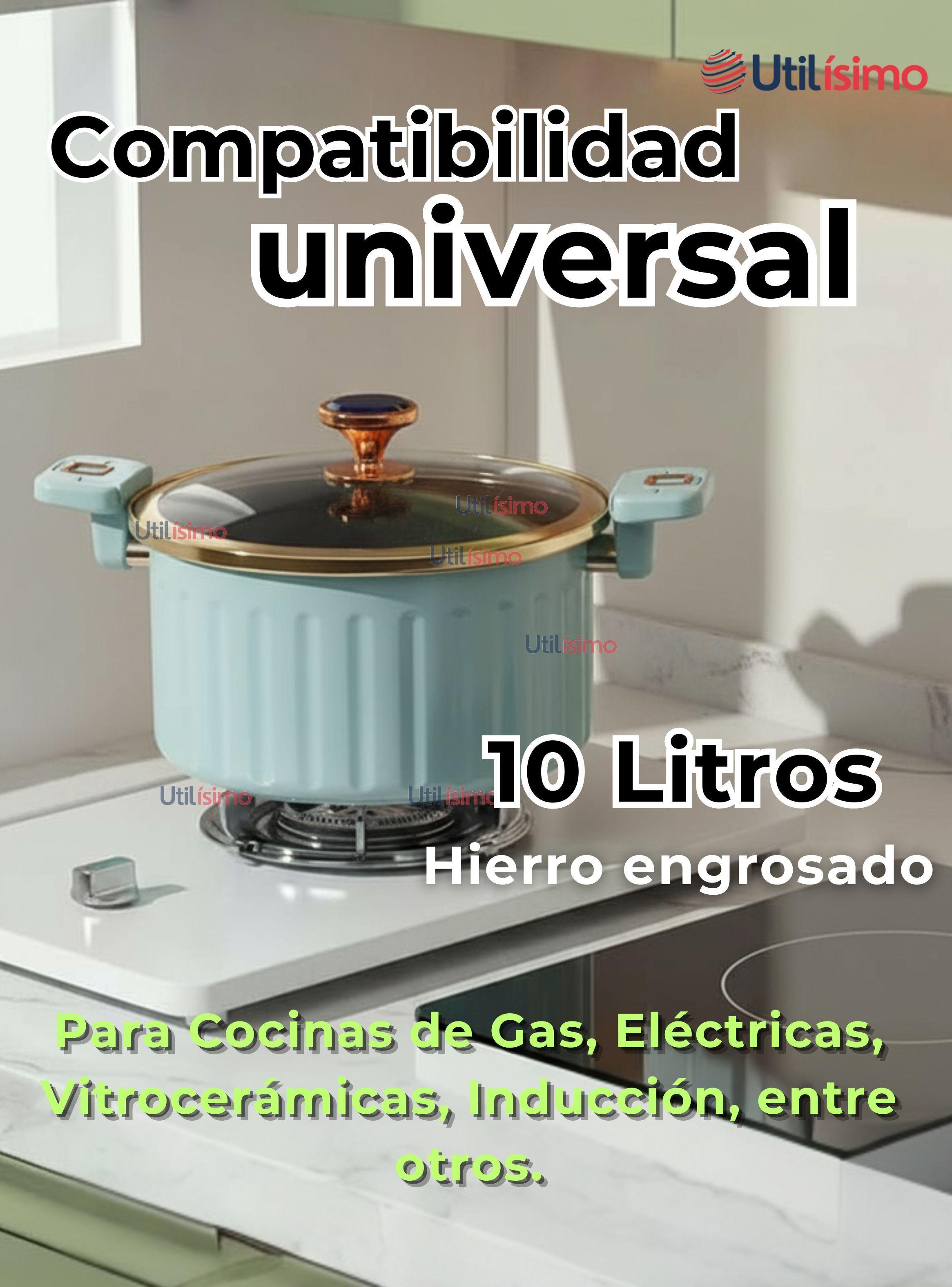 Olla de Micro Presión Esmalte Antiadherente Capacidad 10 Litros Color Azul-1