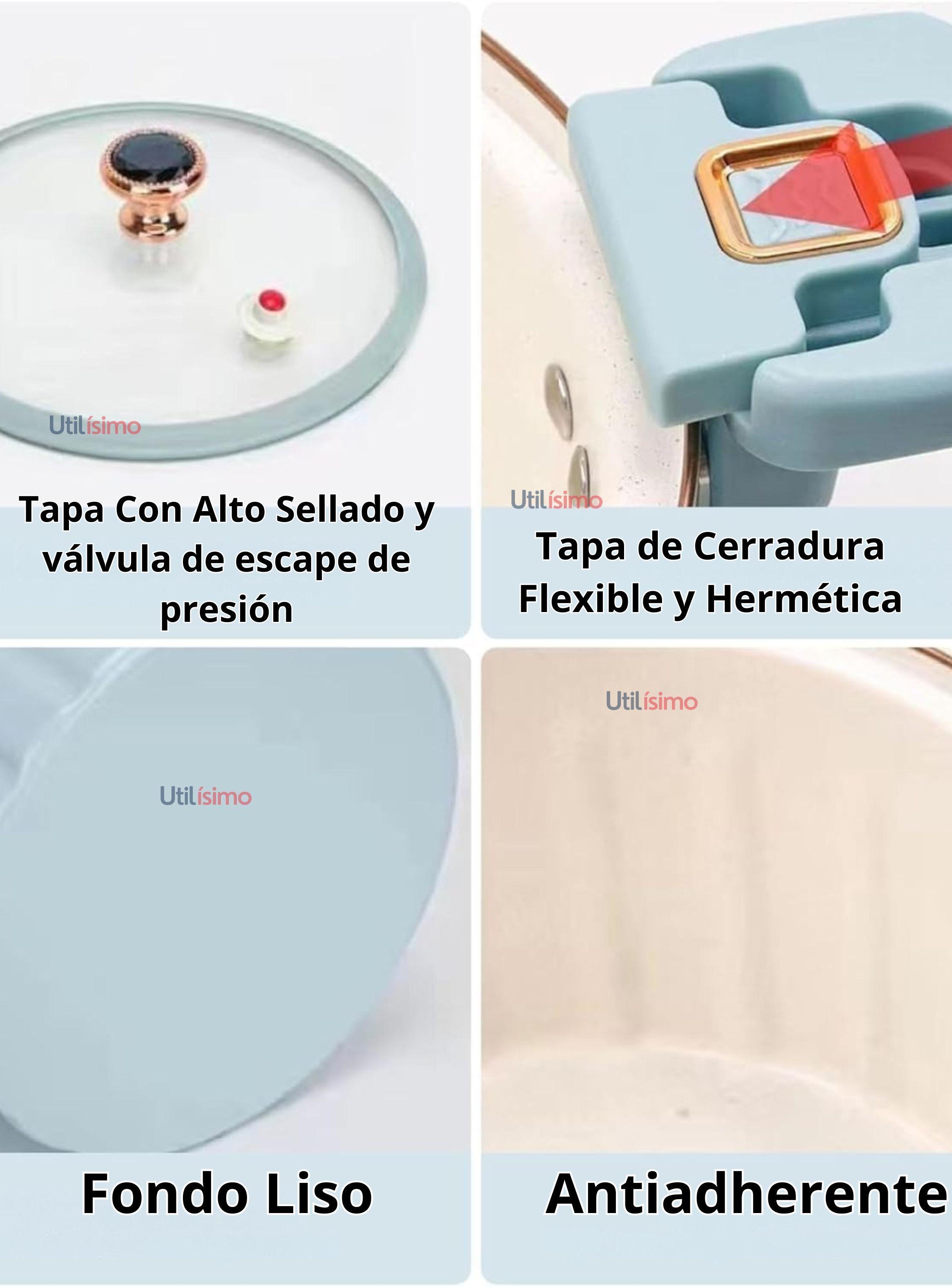 Olla de Micro Presión Esmalte Antiadherente Capacidad 10 Litros Color Azul-6