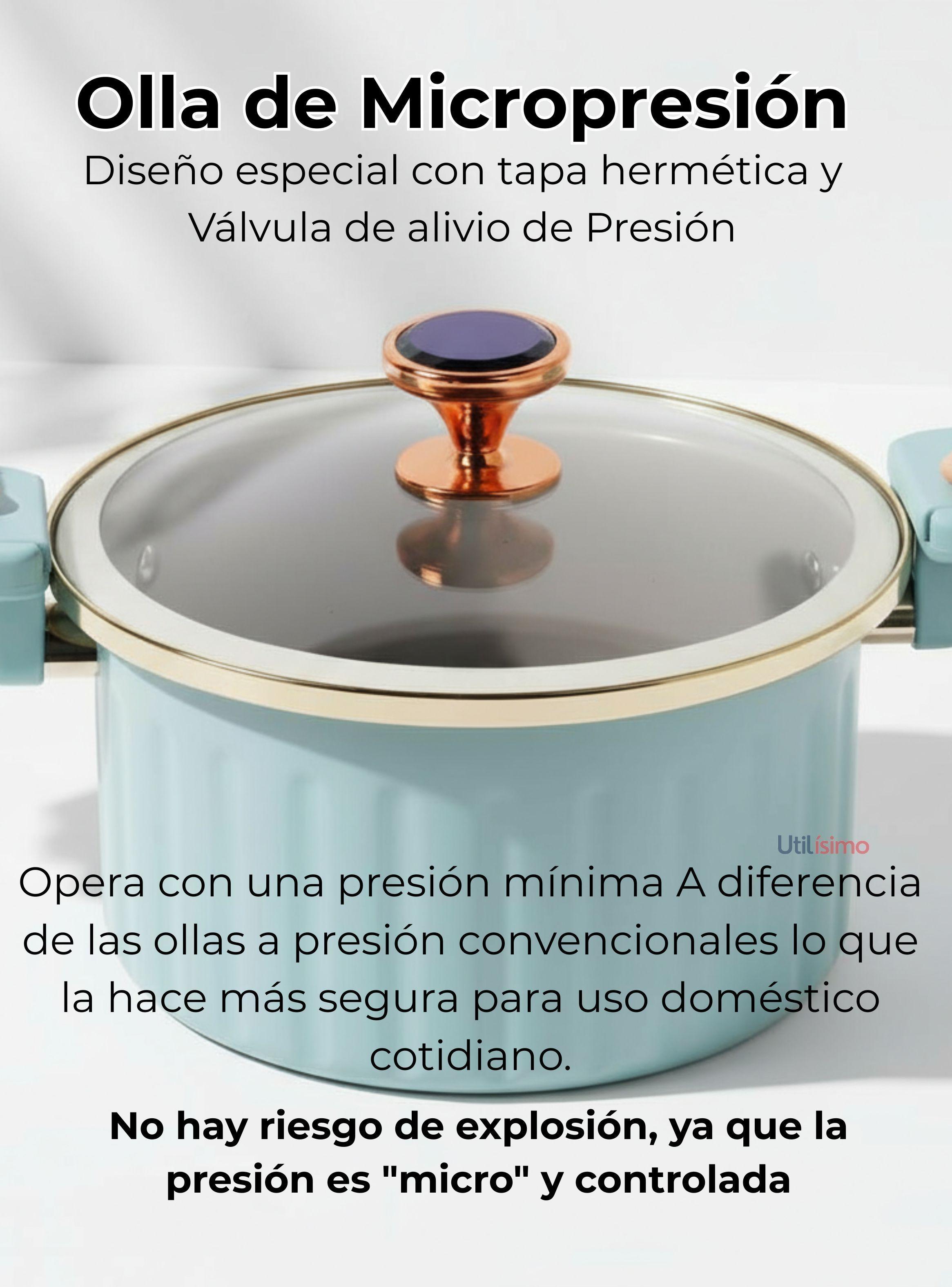 Olla de Micro Presión Esmalte Antiadherente Capacidad 10 Litros Color Azul-7