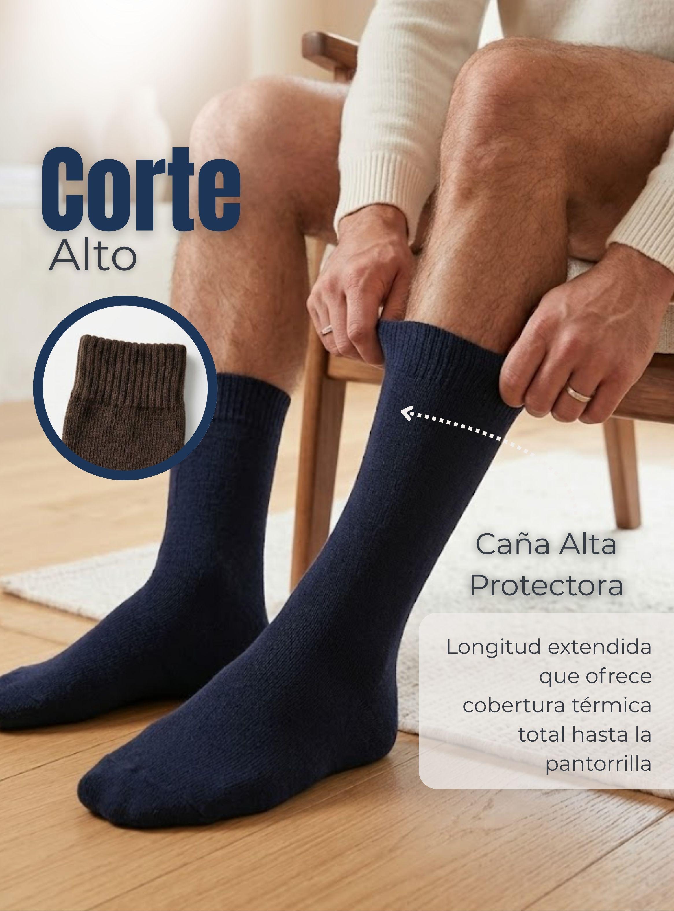 Pack 3 Pares Calcetines Térmicos Hombre Corte Alto Colores Surtidos-6