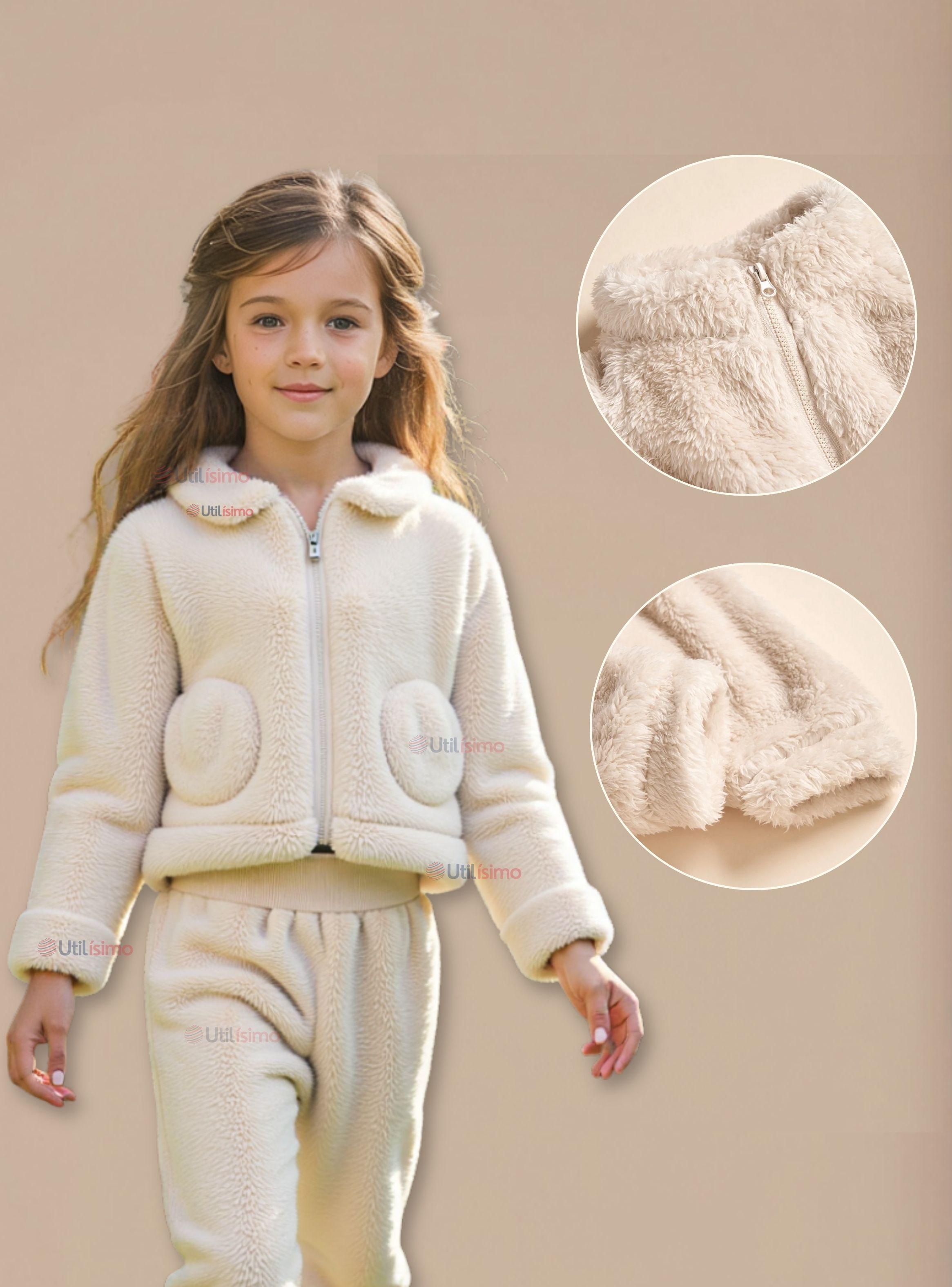 Conjunto Frizado Polar 2 Piezas Niña Beige-0