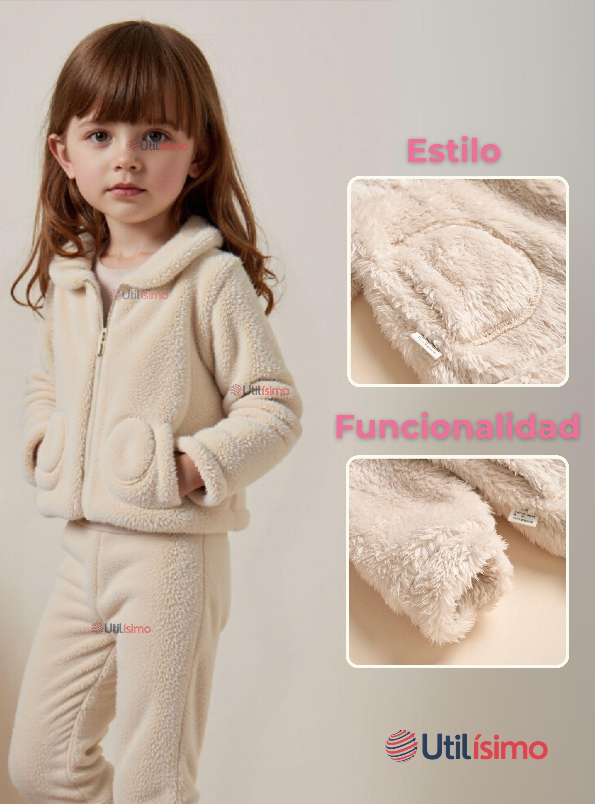 Conjunto Frizado Polar 2 Piezas Niña Beige-4