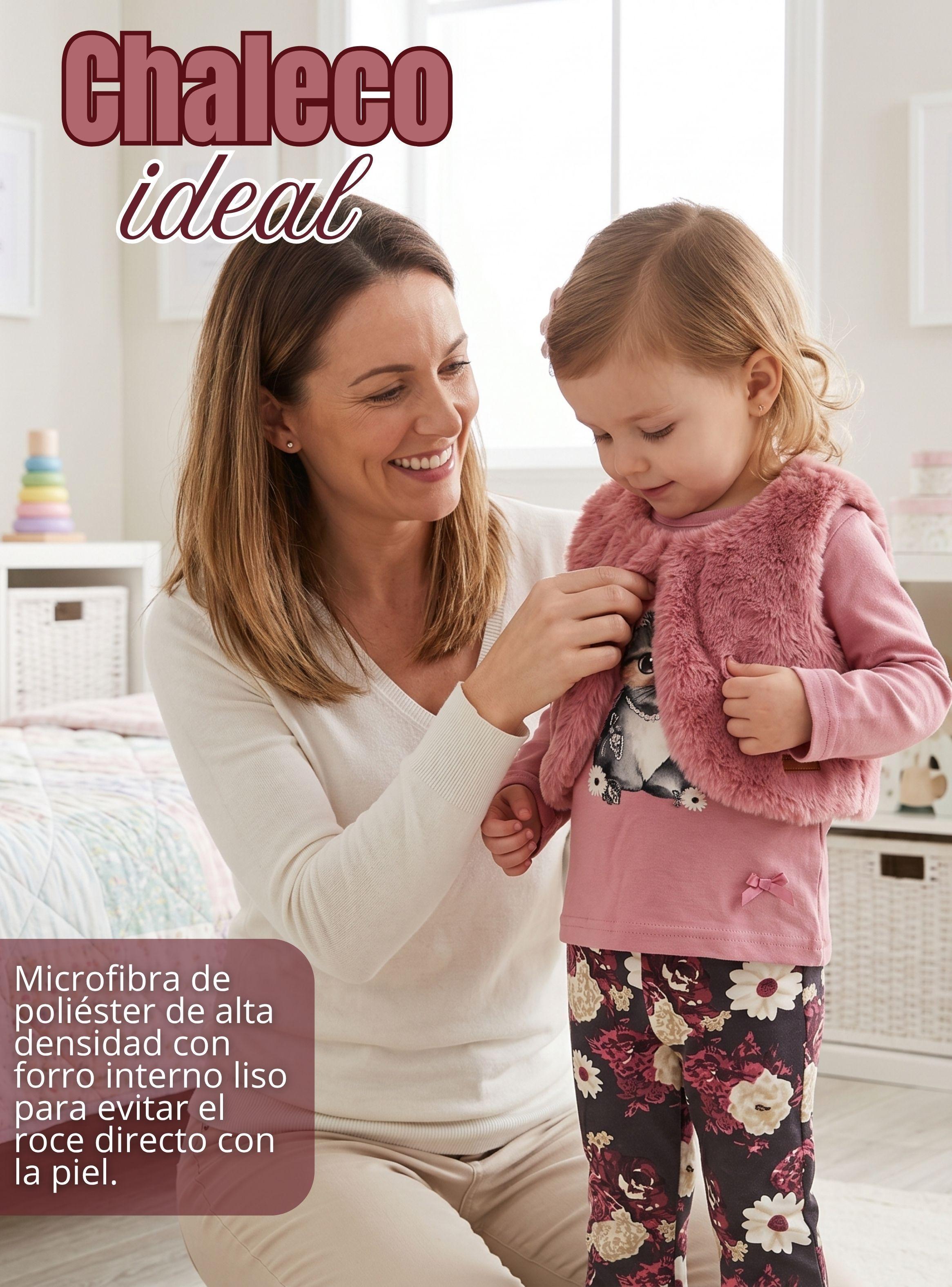 Conjunto Buzo Polera Chaleco 3 Piezas Tedmimak Pretty Friend  Niña-6