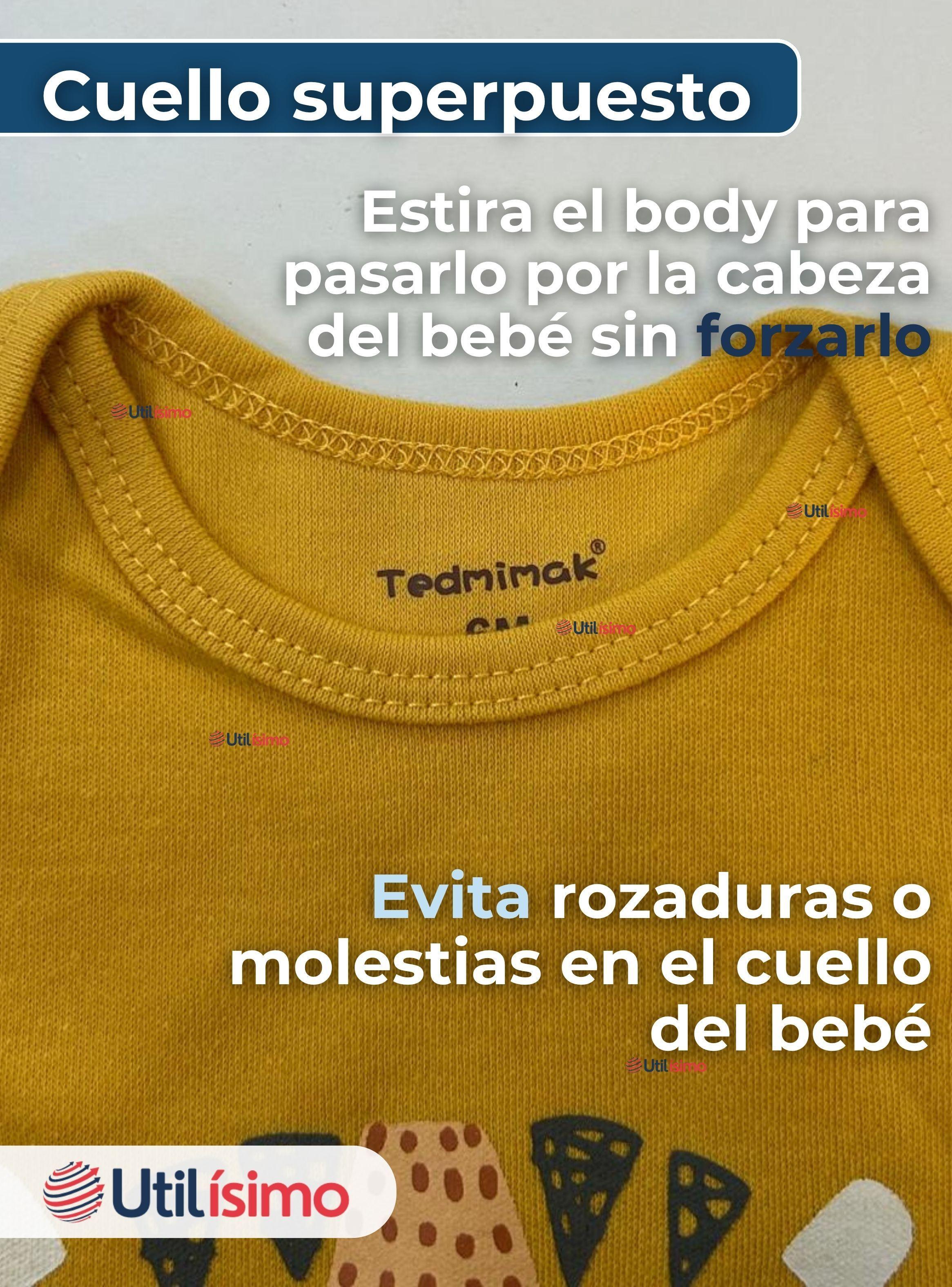 Pack 5 Bodys Niño Manga Corta Tedmimak 100% Algodón Baby Tiger-4