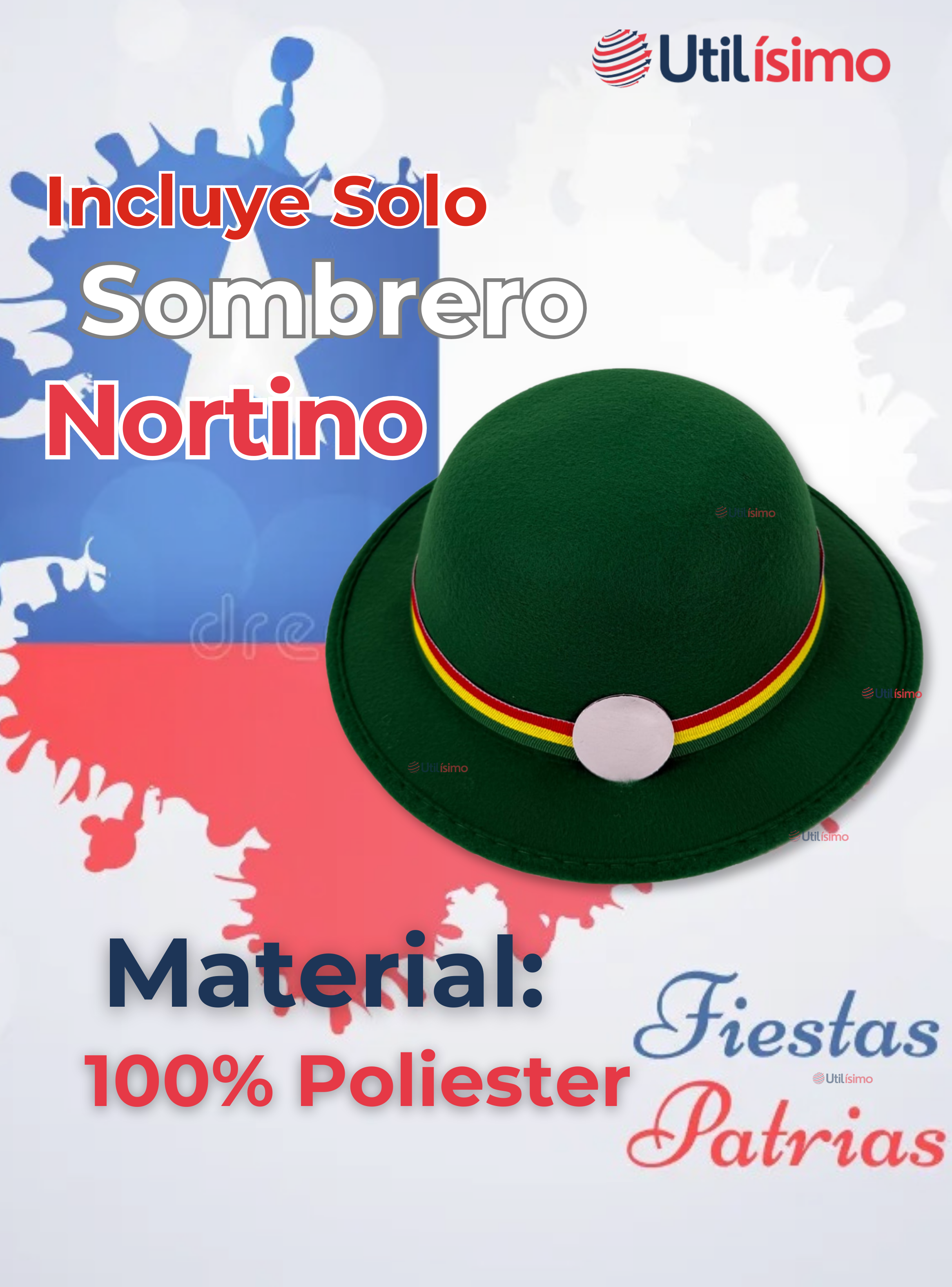 Sombrero Nortino Niña Verde Fiestas Patrias Baile Nortino-2