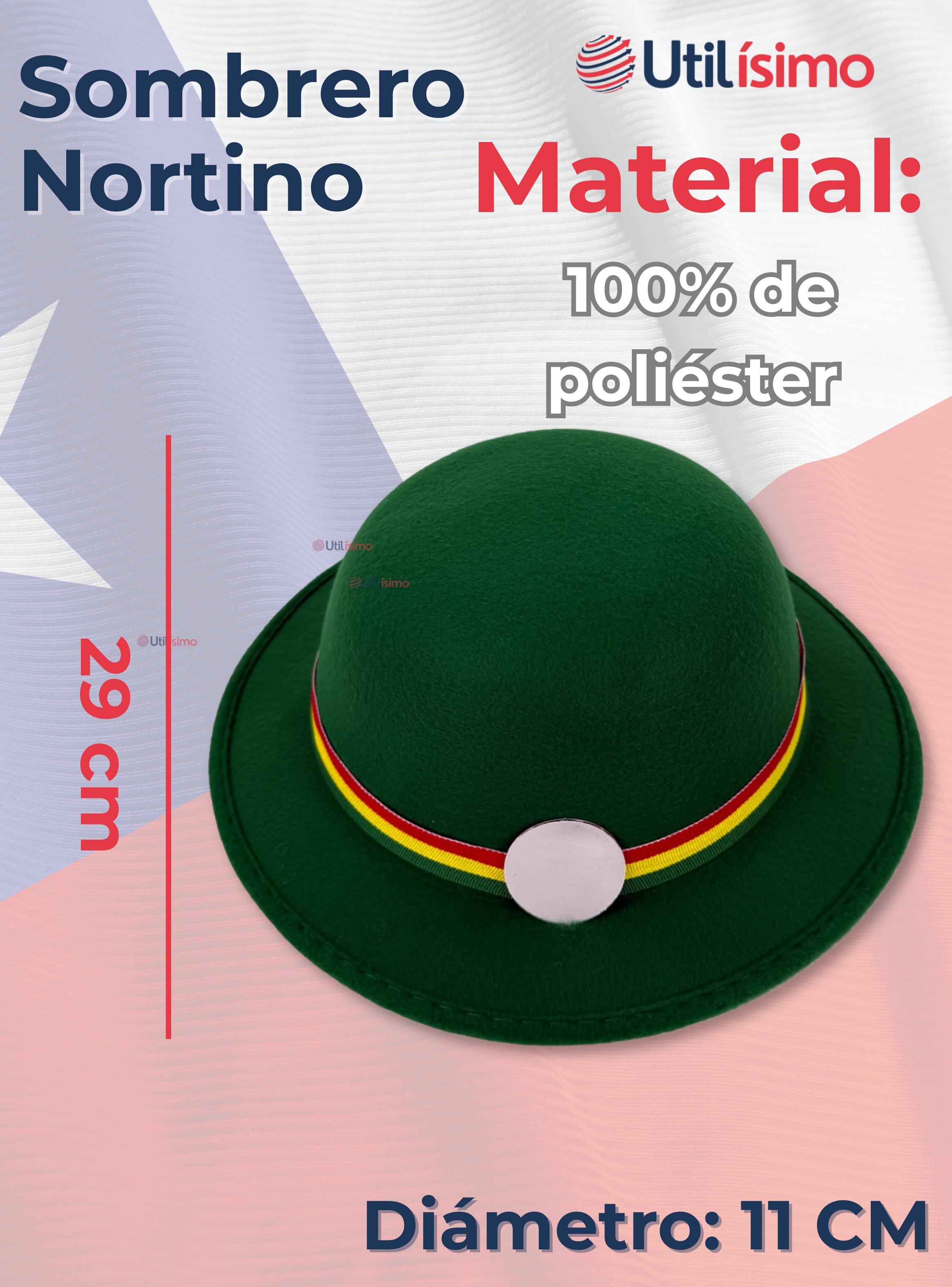Sombrero Nortino Niña Verde Fiestas Patrias Baile Nortino-4