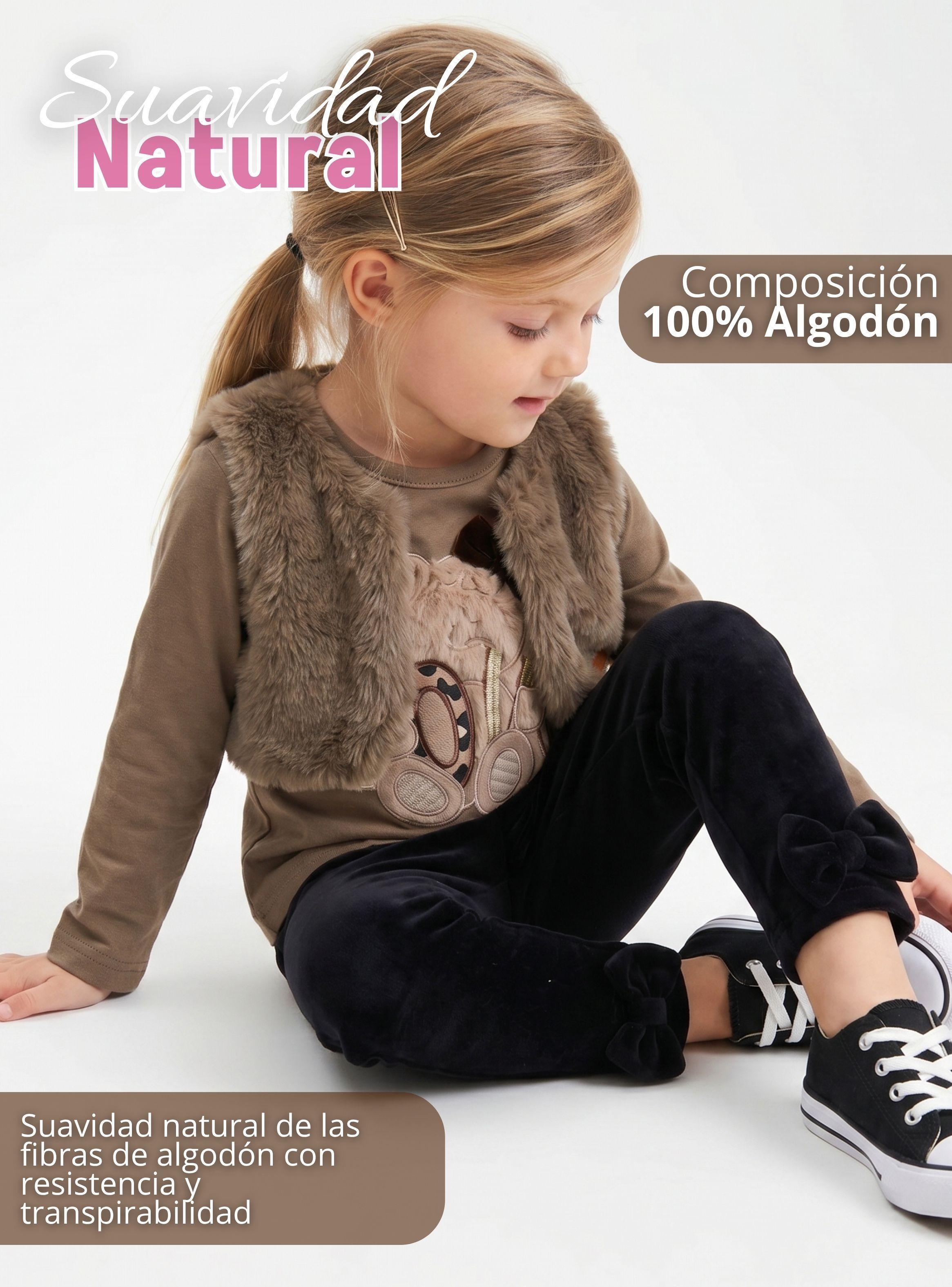 Conjunto Buzo Polera Chaleco 3 Piezas Tedmimak Niña Pretty Bear-5