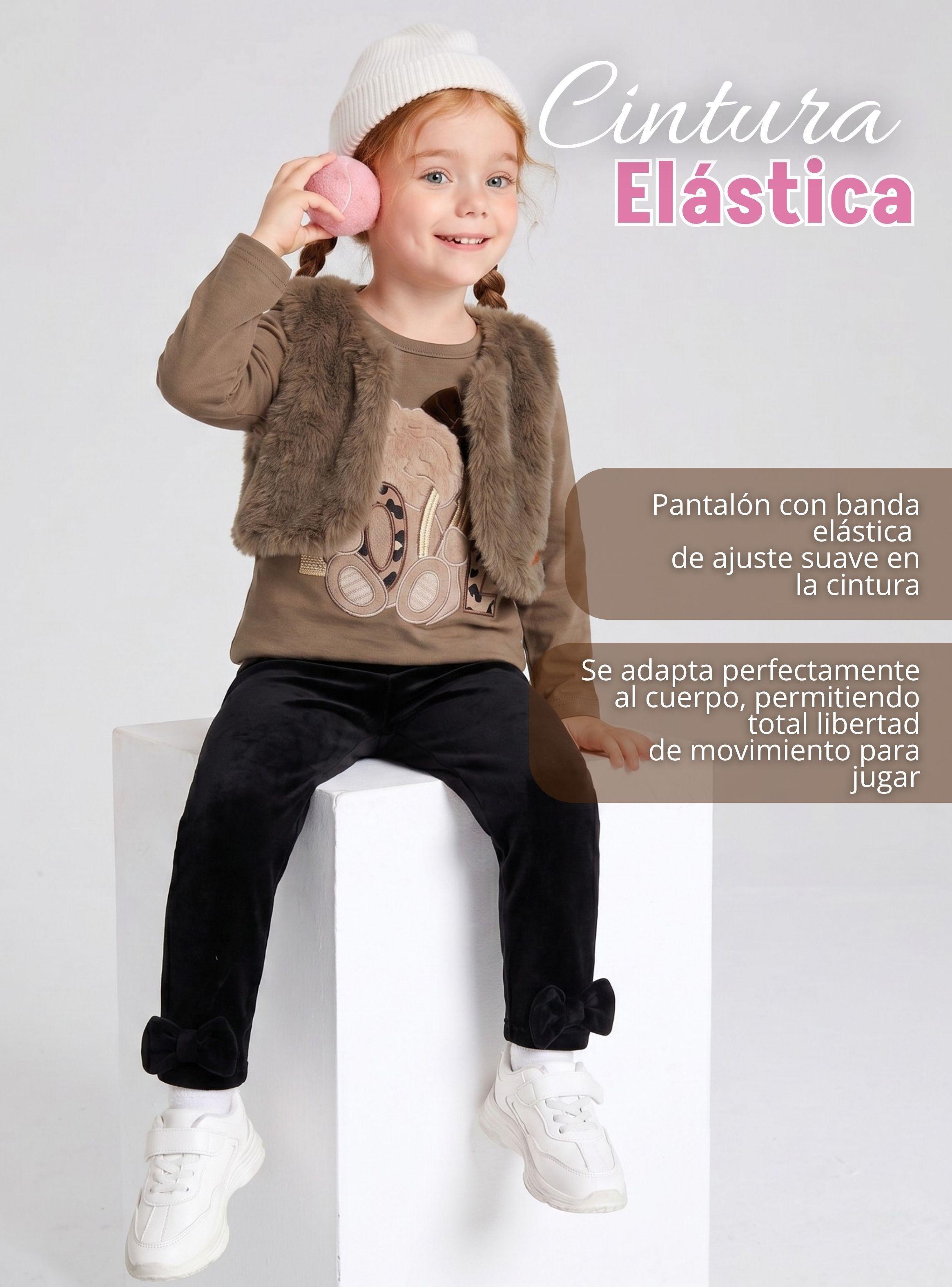 Conjunto Buzo Polera Chaleco 3 Piezas Tedmimak Niña Pretty Bear-6