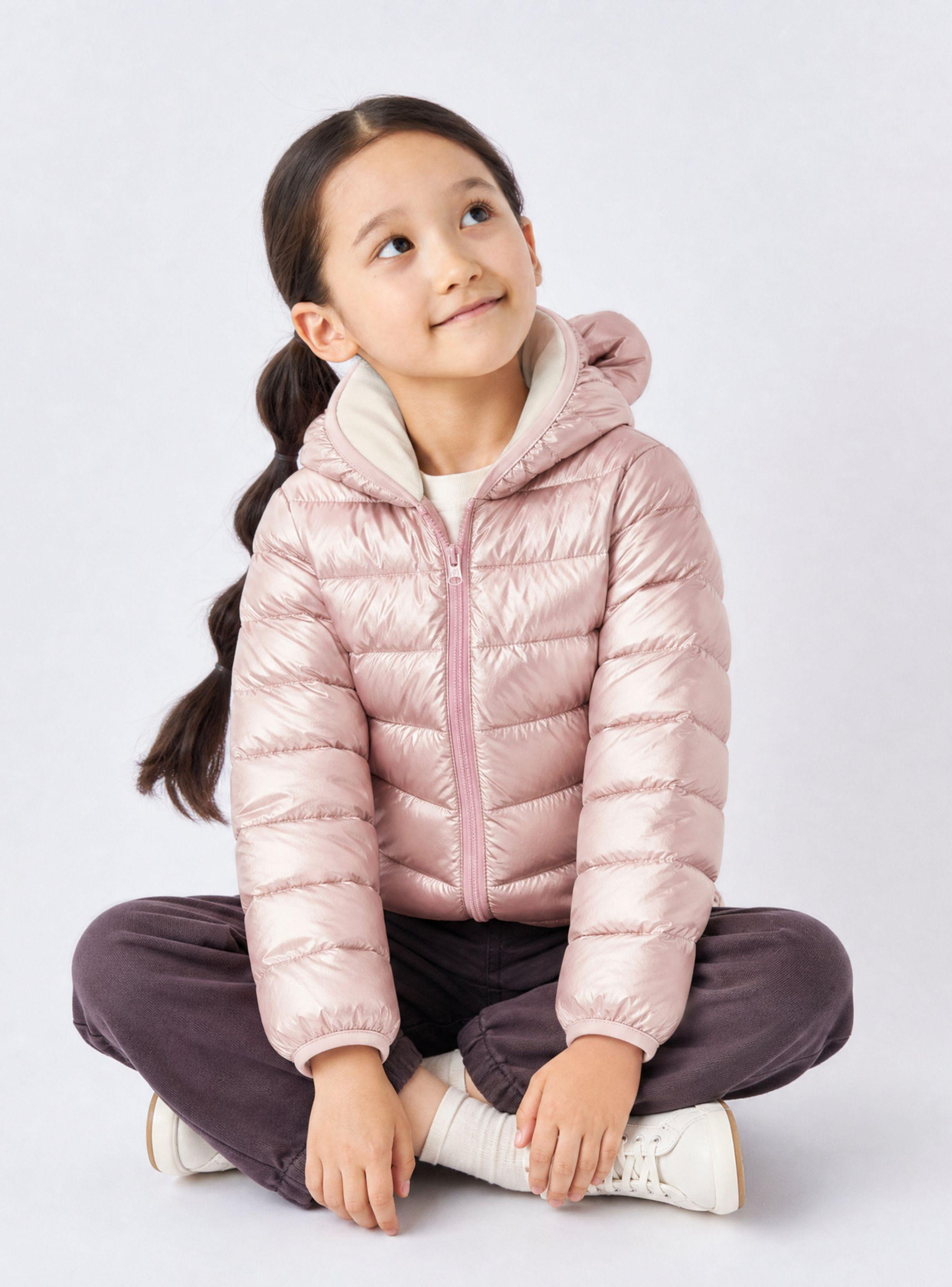 Parka Bebé Niña Rosada Térmica Acolchada Con Orejitas Beautiful Pink-0