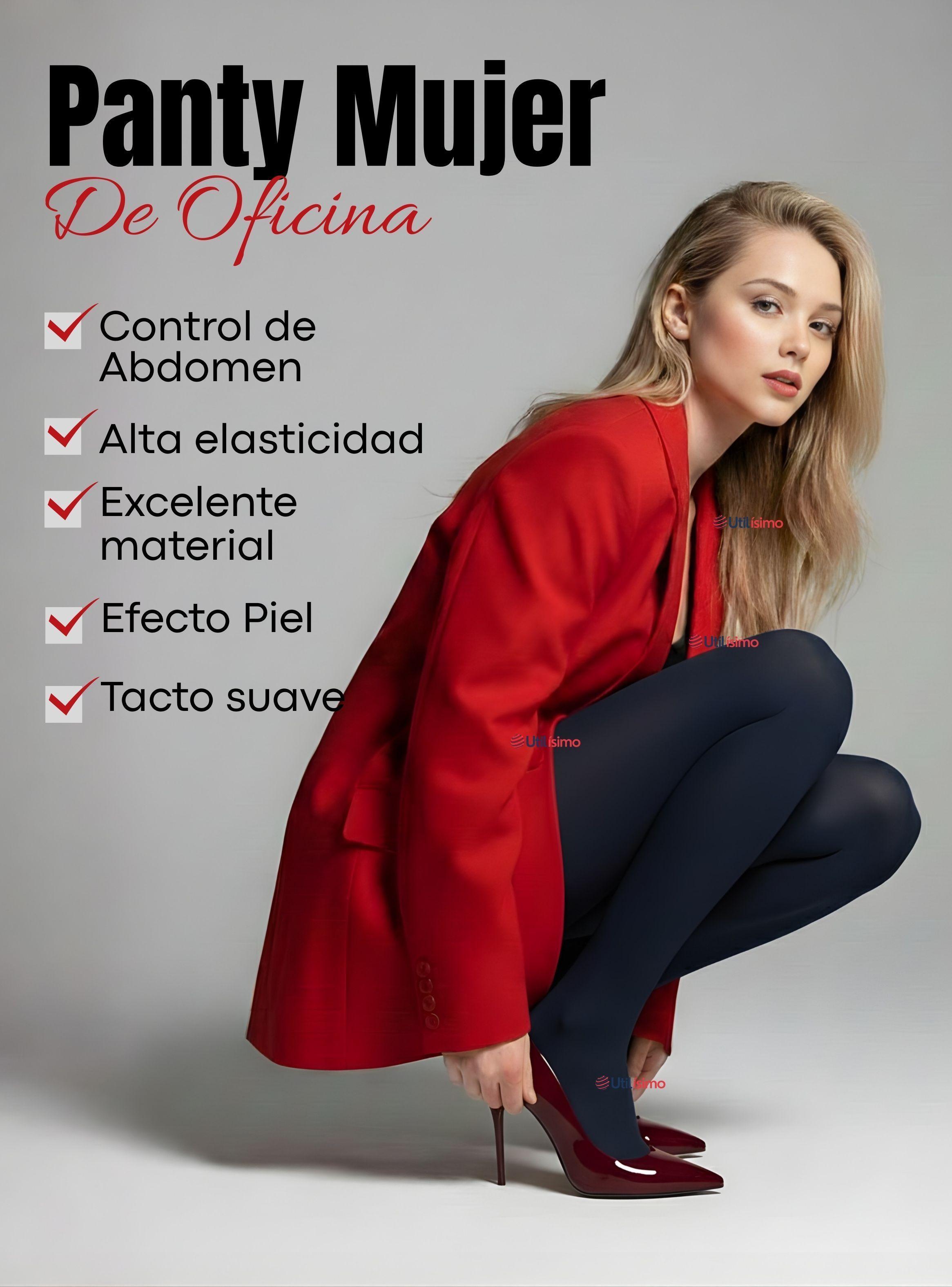 Pantys Semitransparentes Elasticadas Oficina de Color Azul-2