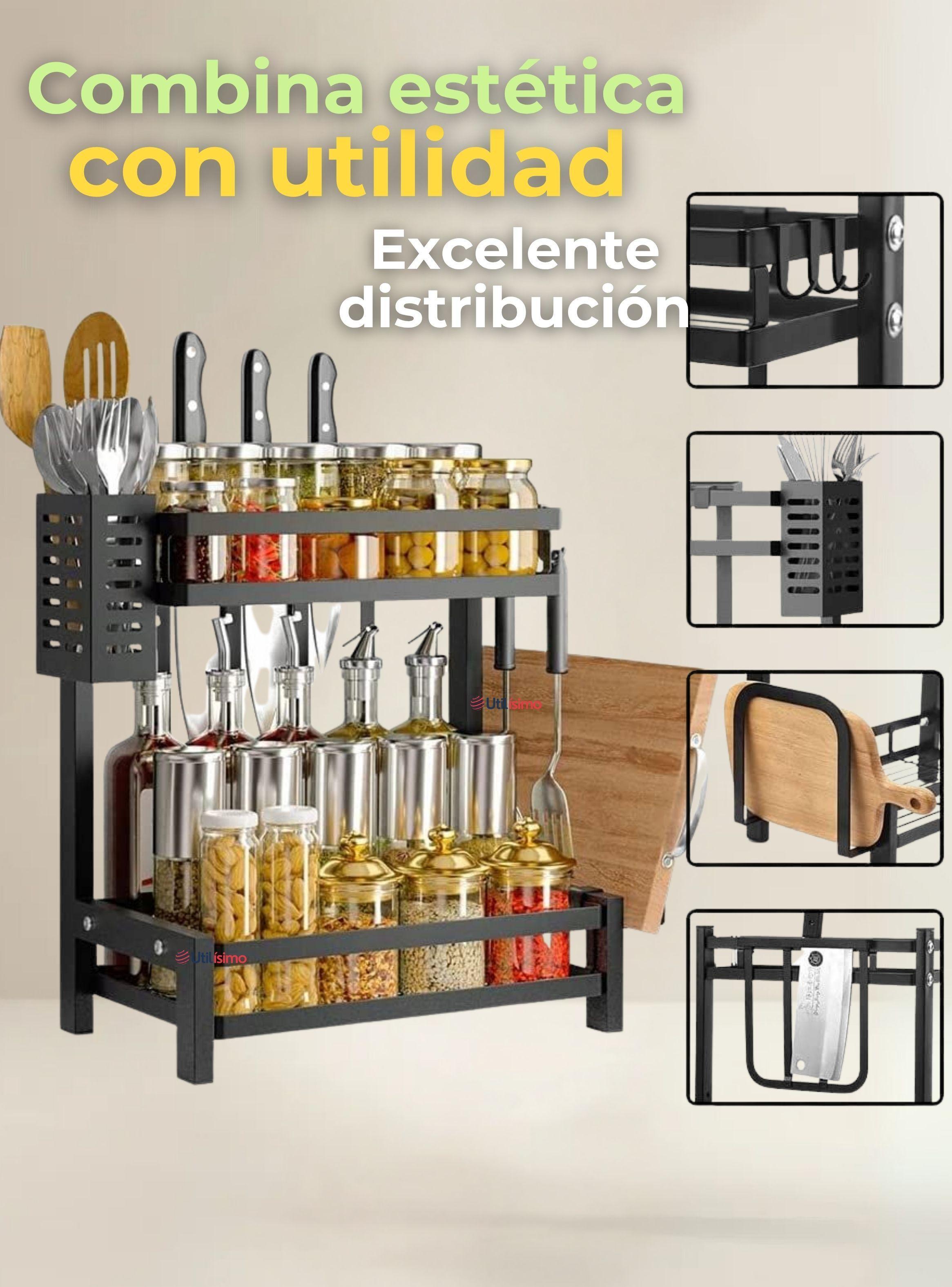  Estante Organizador de 2 Niveles Para Especias Cocina Especieros-5