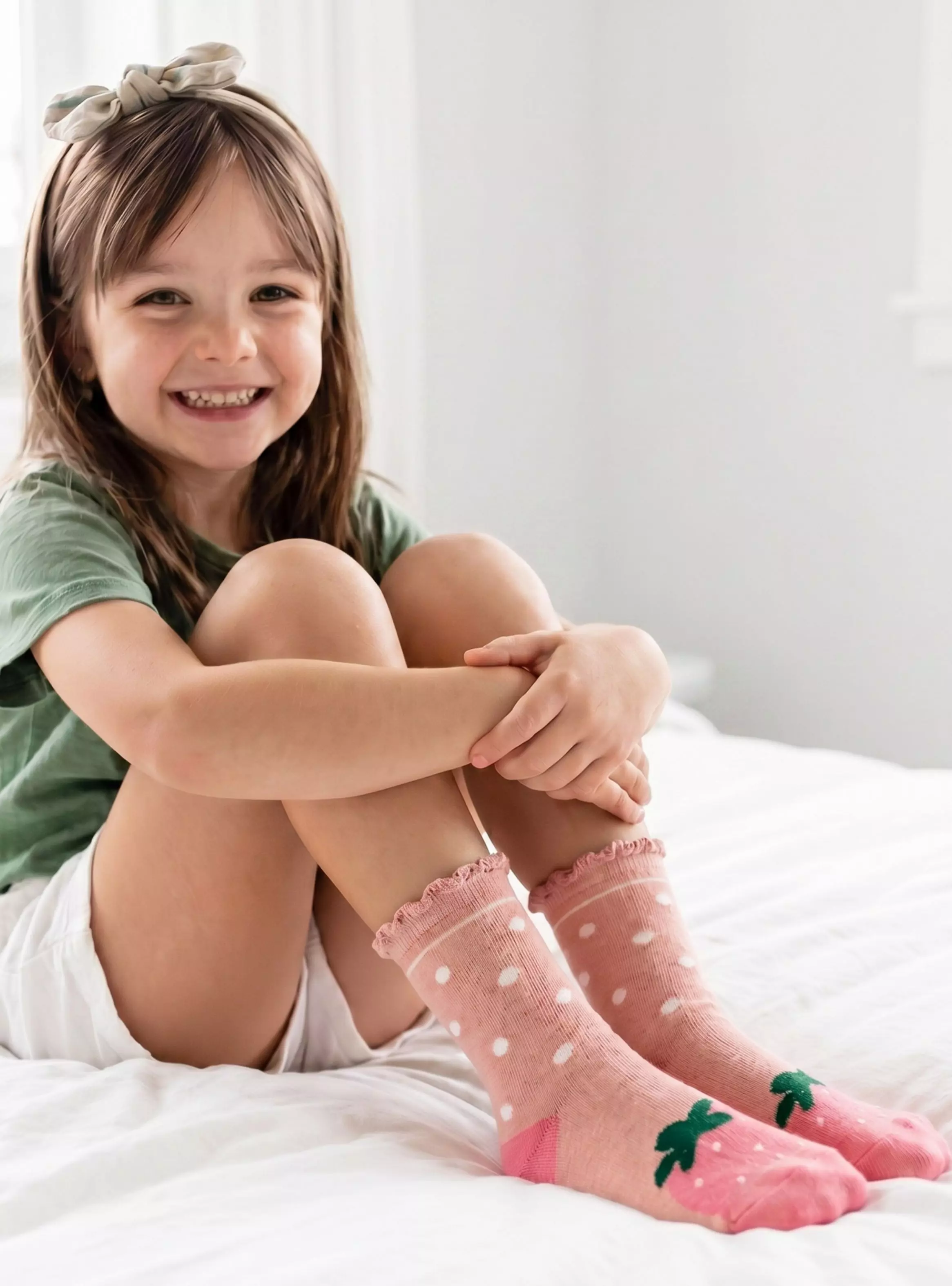 Pack 2 Pares De Calcetines Algodón Invierno Diseño Frutilla Surtido Niña-0