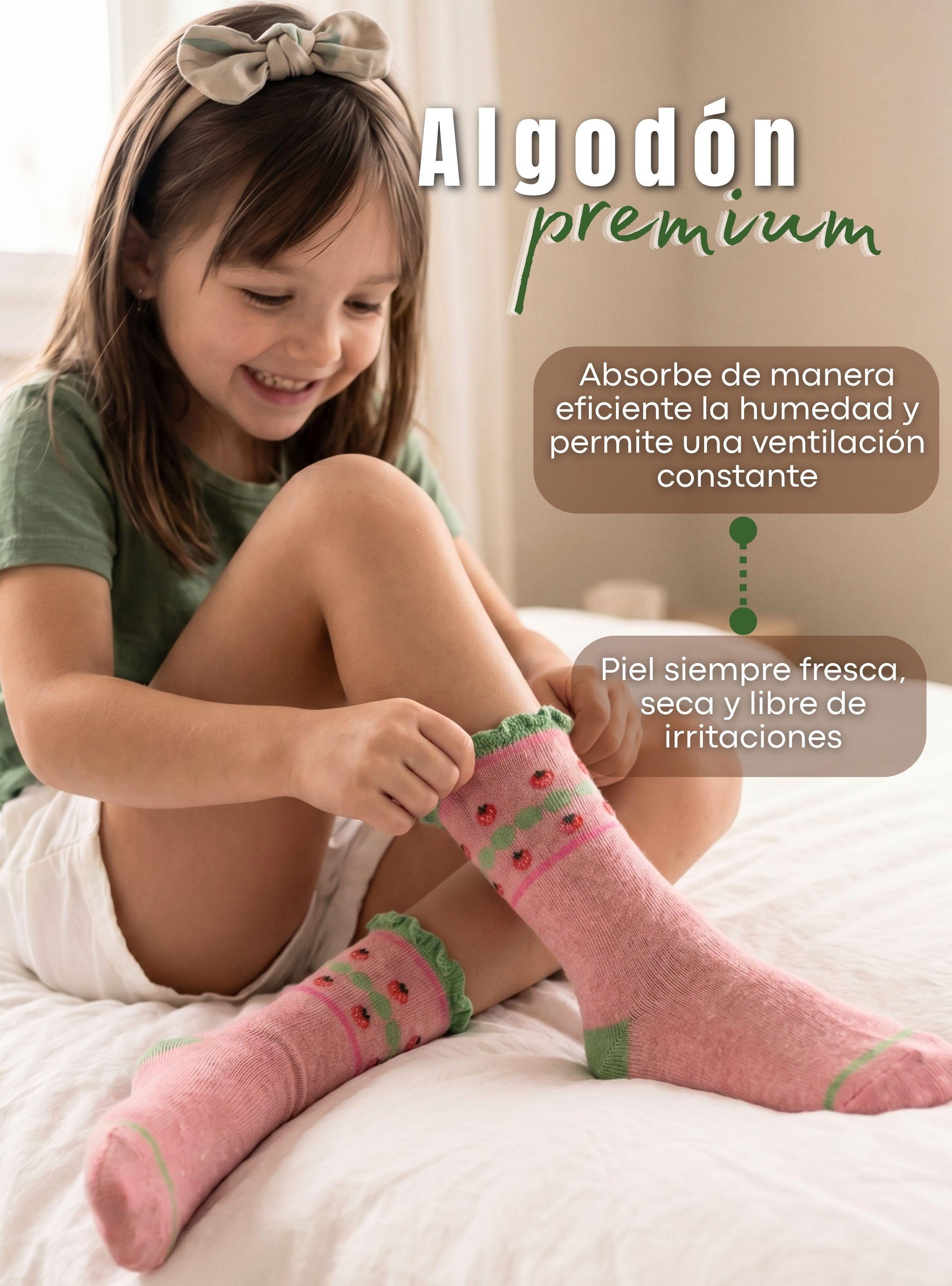 Pack 2 Pares De Calcetines Algodón Invierno Diseño Frutilla Surtido Niña-7