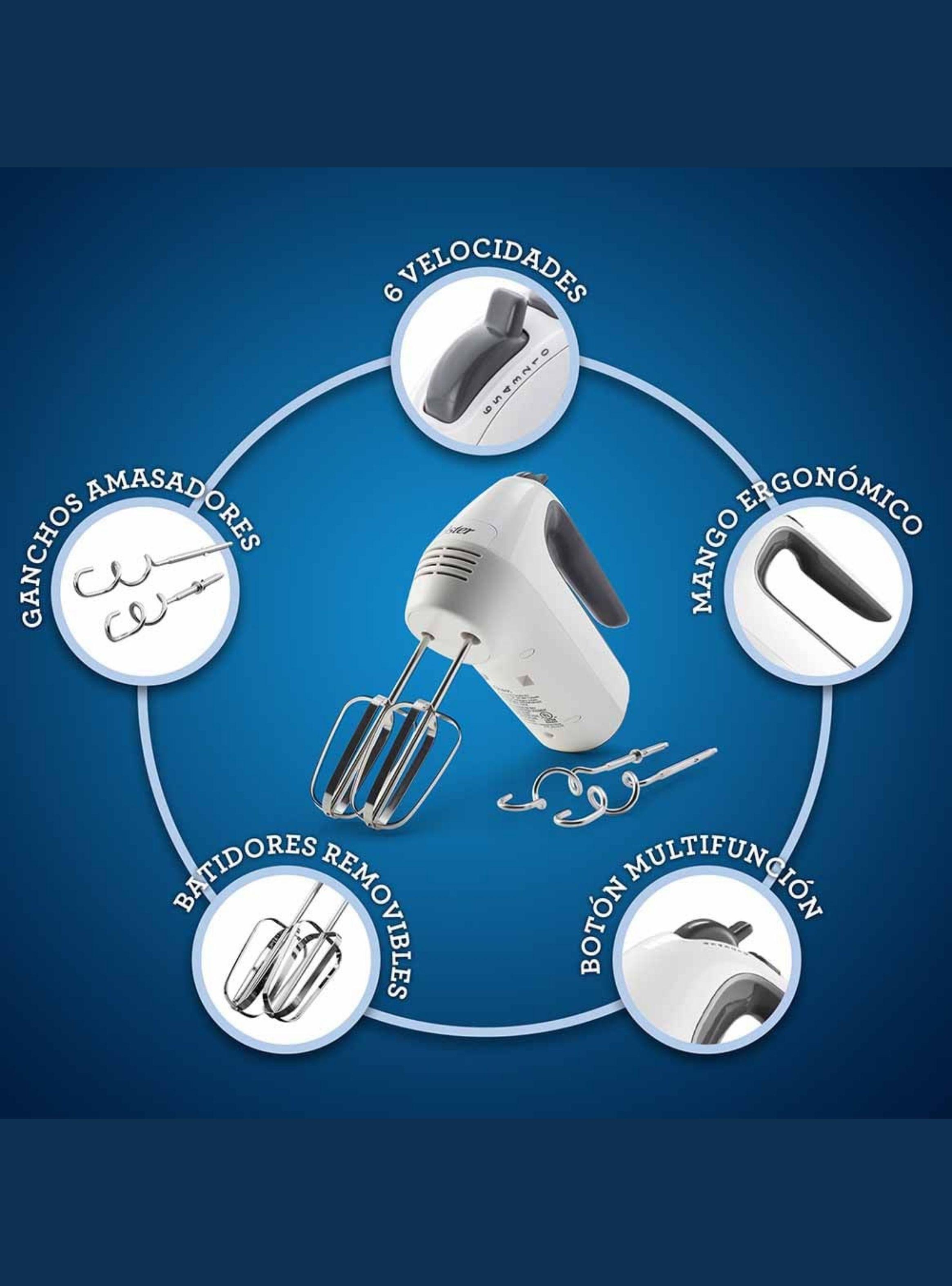 Batidora de mano Oster® blanca 6 velocidades y función turbo FPSTHM3532-4