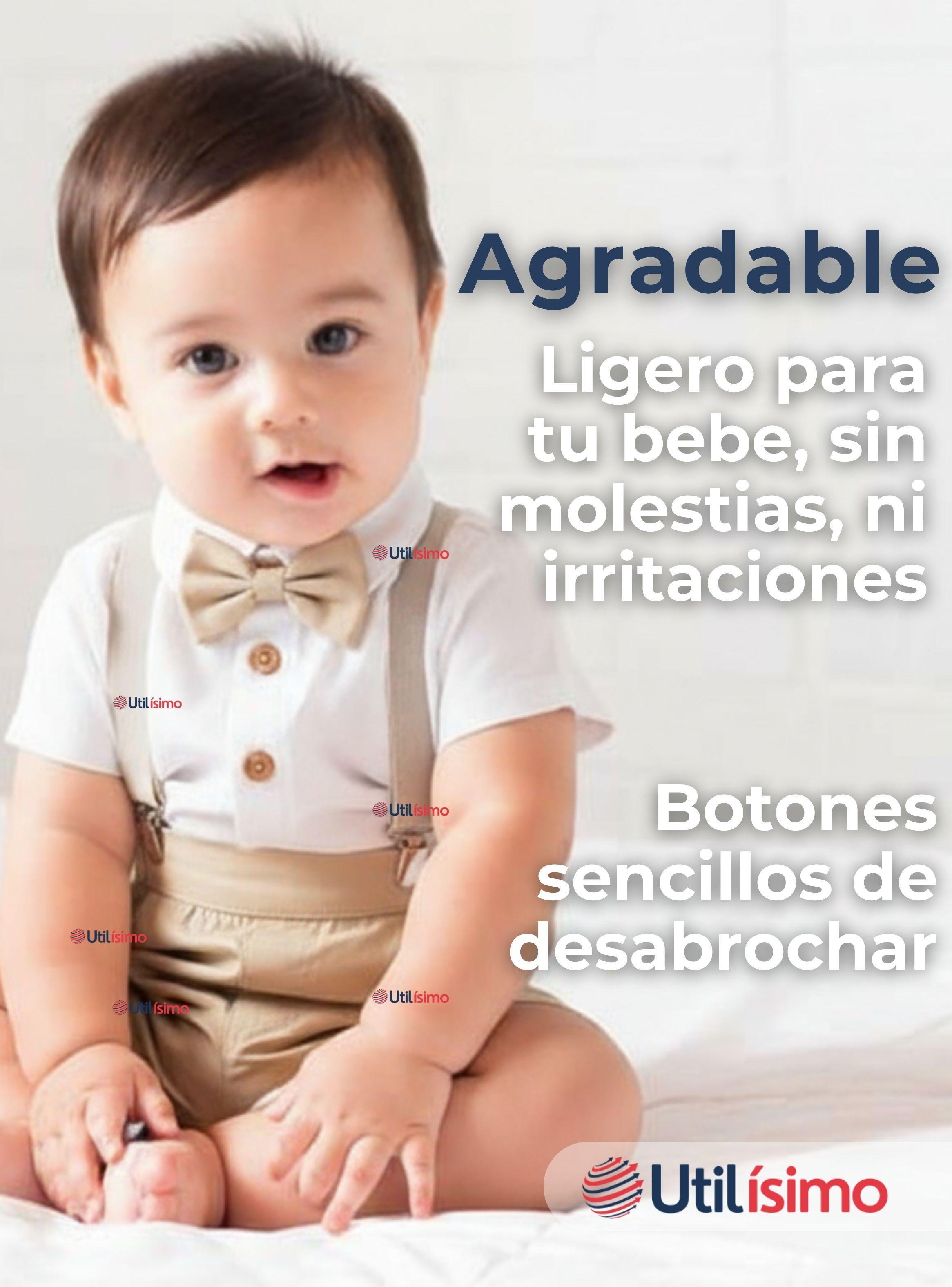 Conjunto De Vestir Con Tirantes Camisa y Short Algodón Bebes Color Beige-7