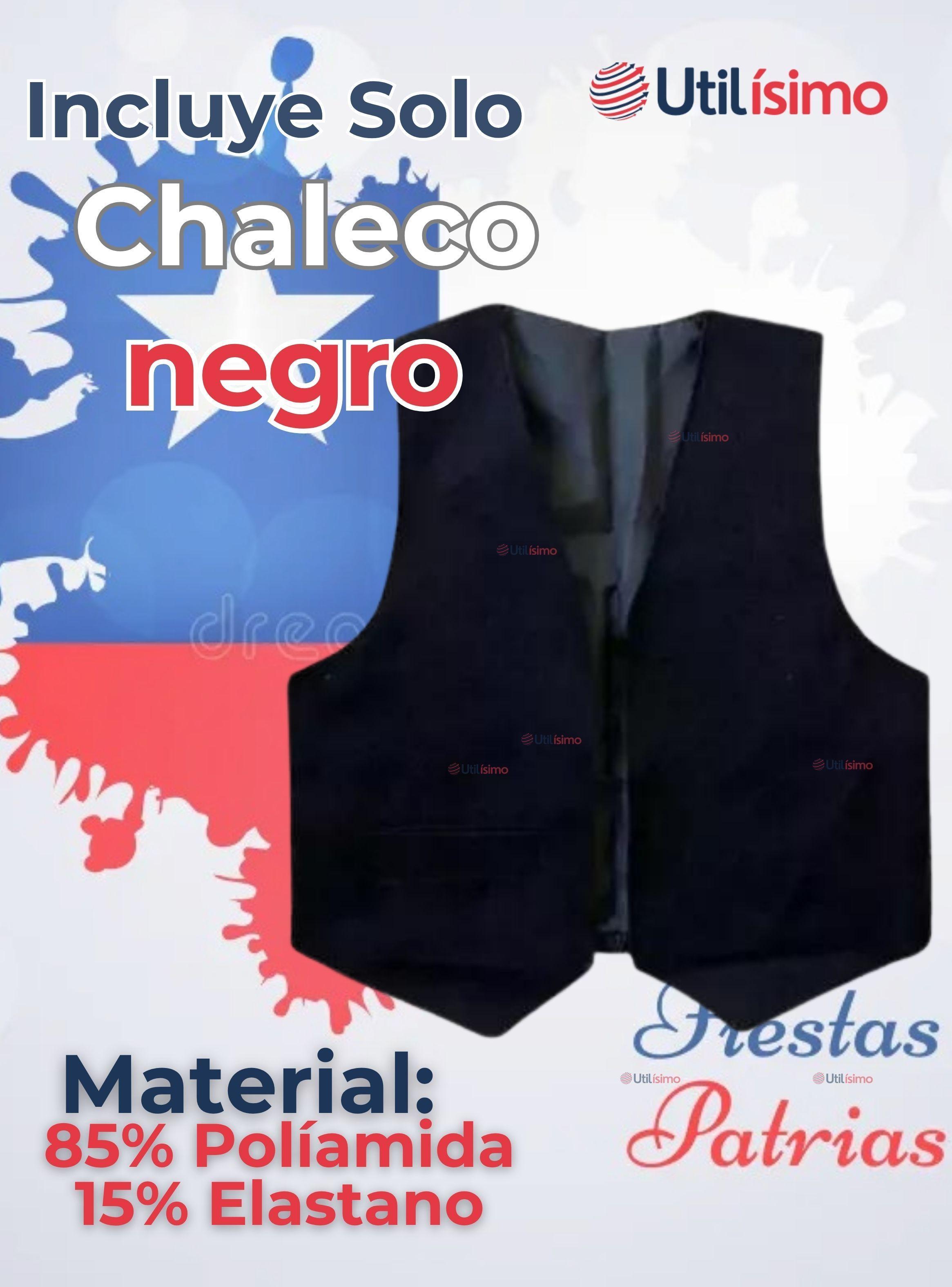 Chaleco Bolero Nortino Niño Fiestas Patrias Negro-1