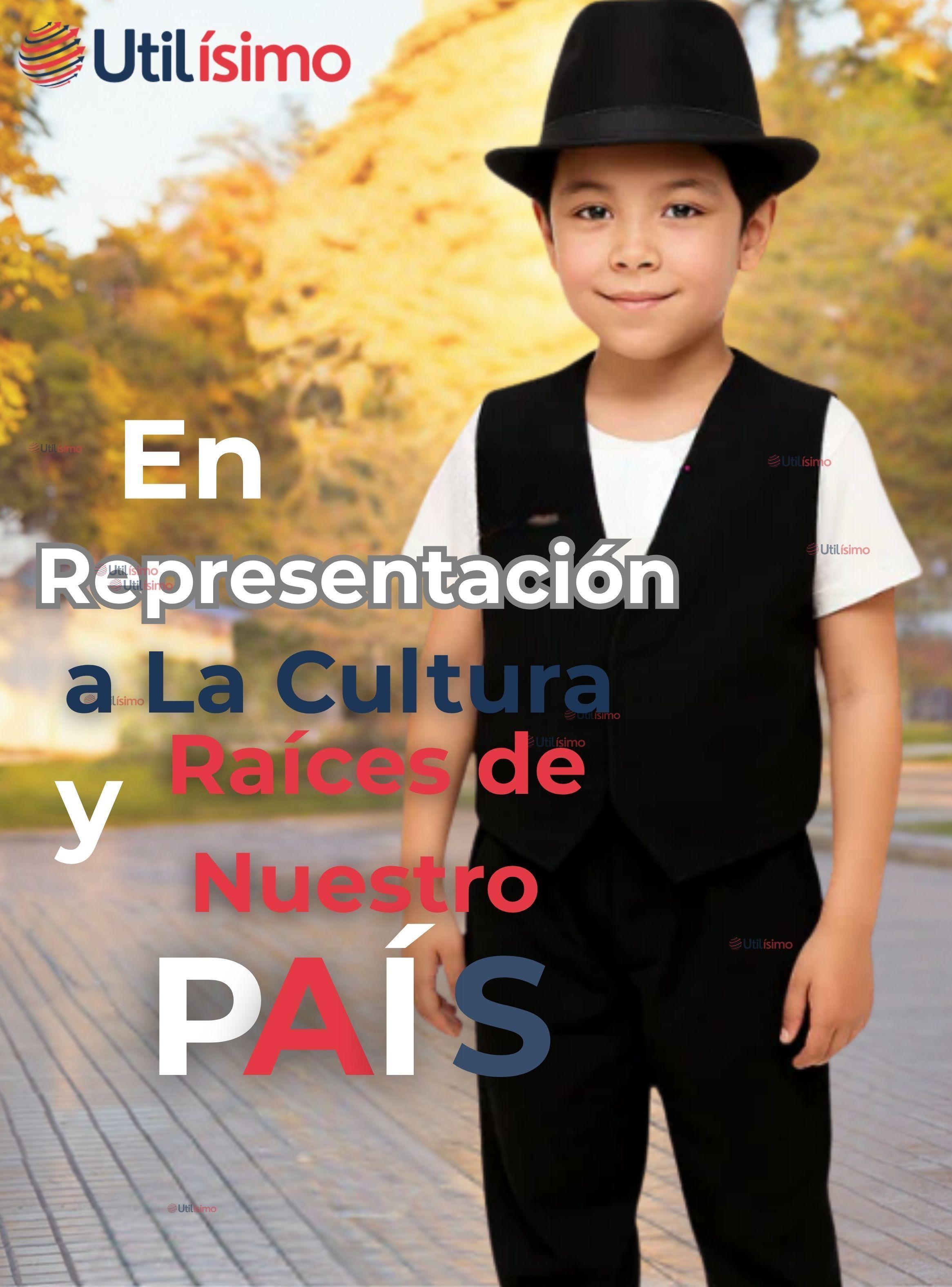 Chaleco Bolero Nortino Niño Fiestas Patrias Negro-5