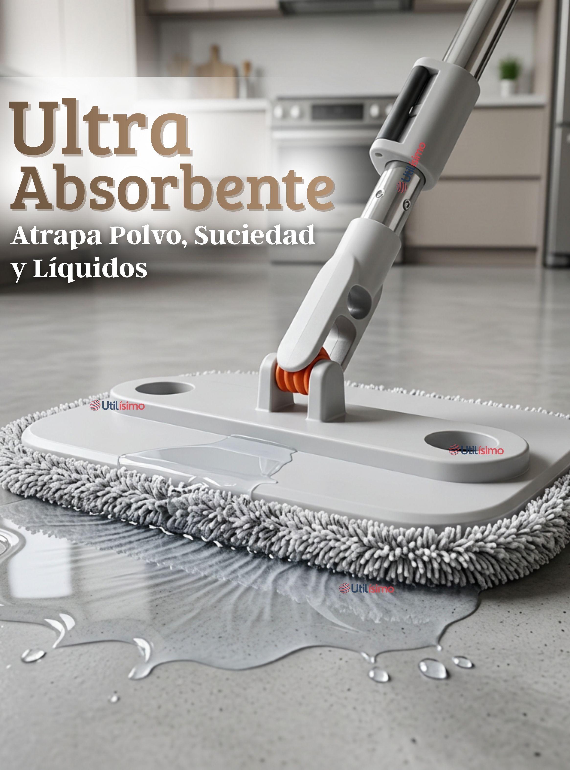 Trapeador Mopa Giratorio 360° Balde Centrifugo de Microfibra-4