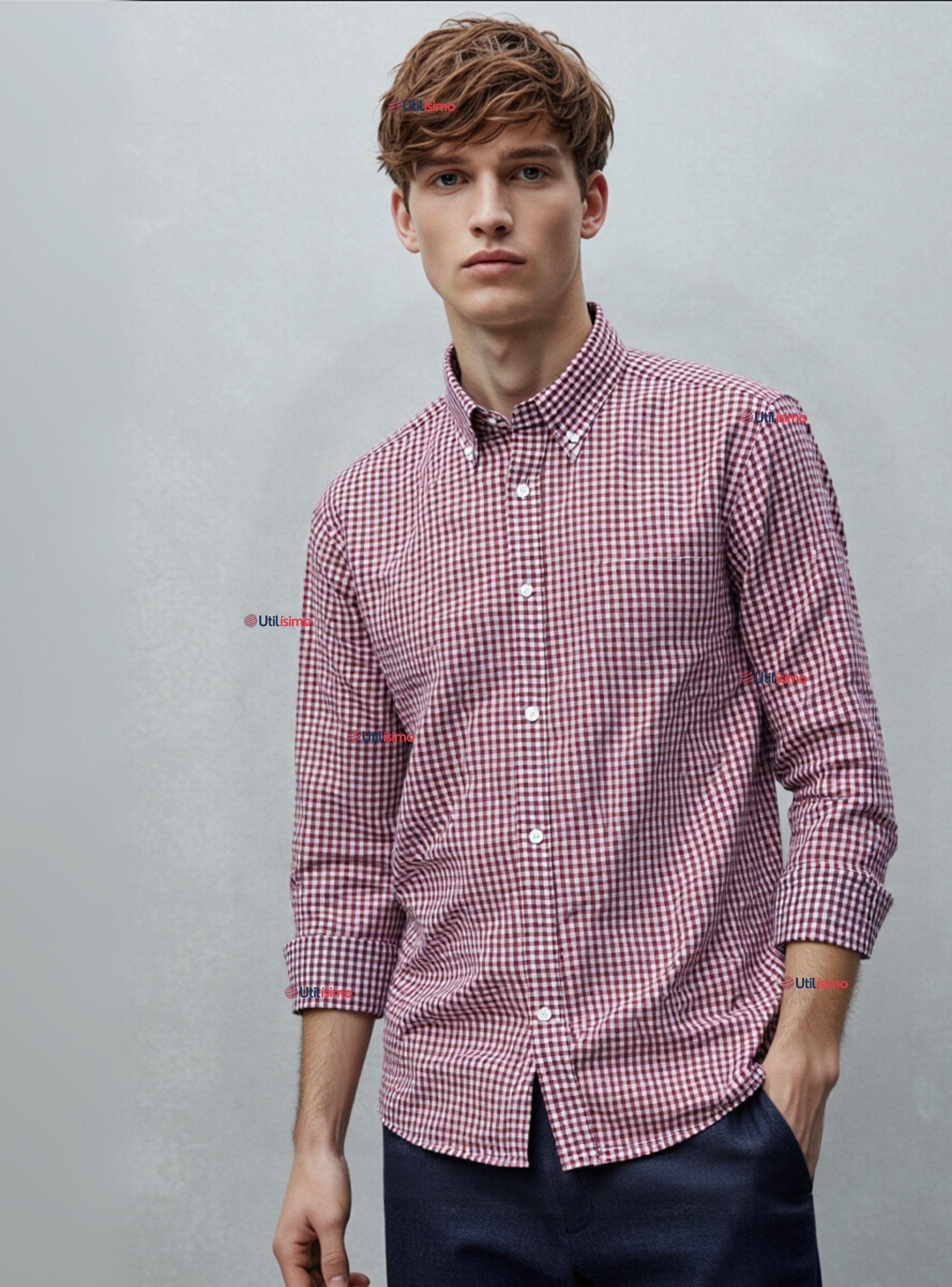 Camisa Huaso Cuadrillé  Manga Larga Algodón Cuadros Rojo y Negro Casual-0