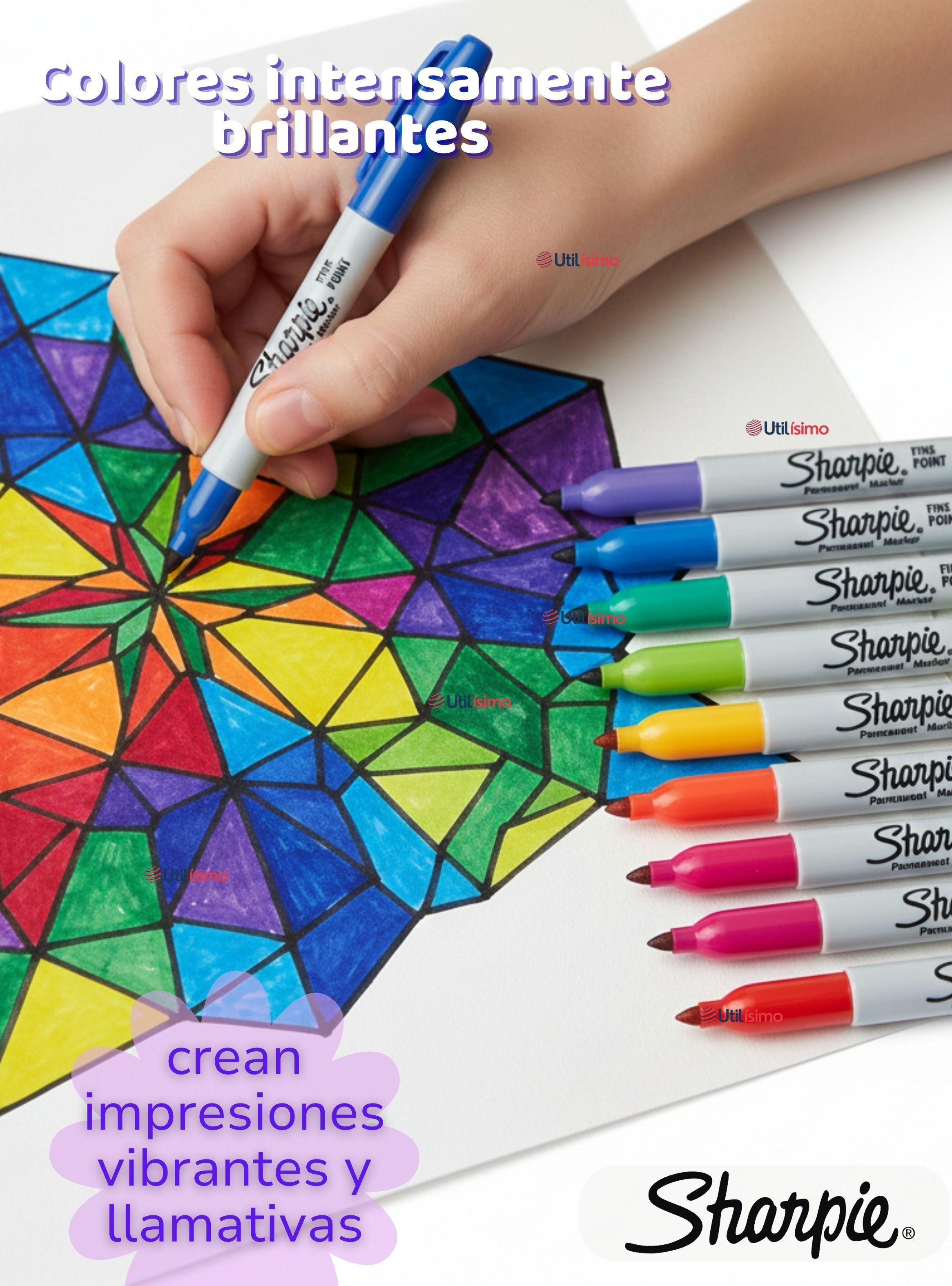 Set 12 Plumones Sharpie Glam Pop Marcadores Colores Surtidos-3