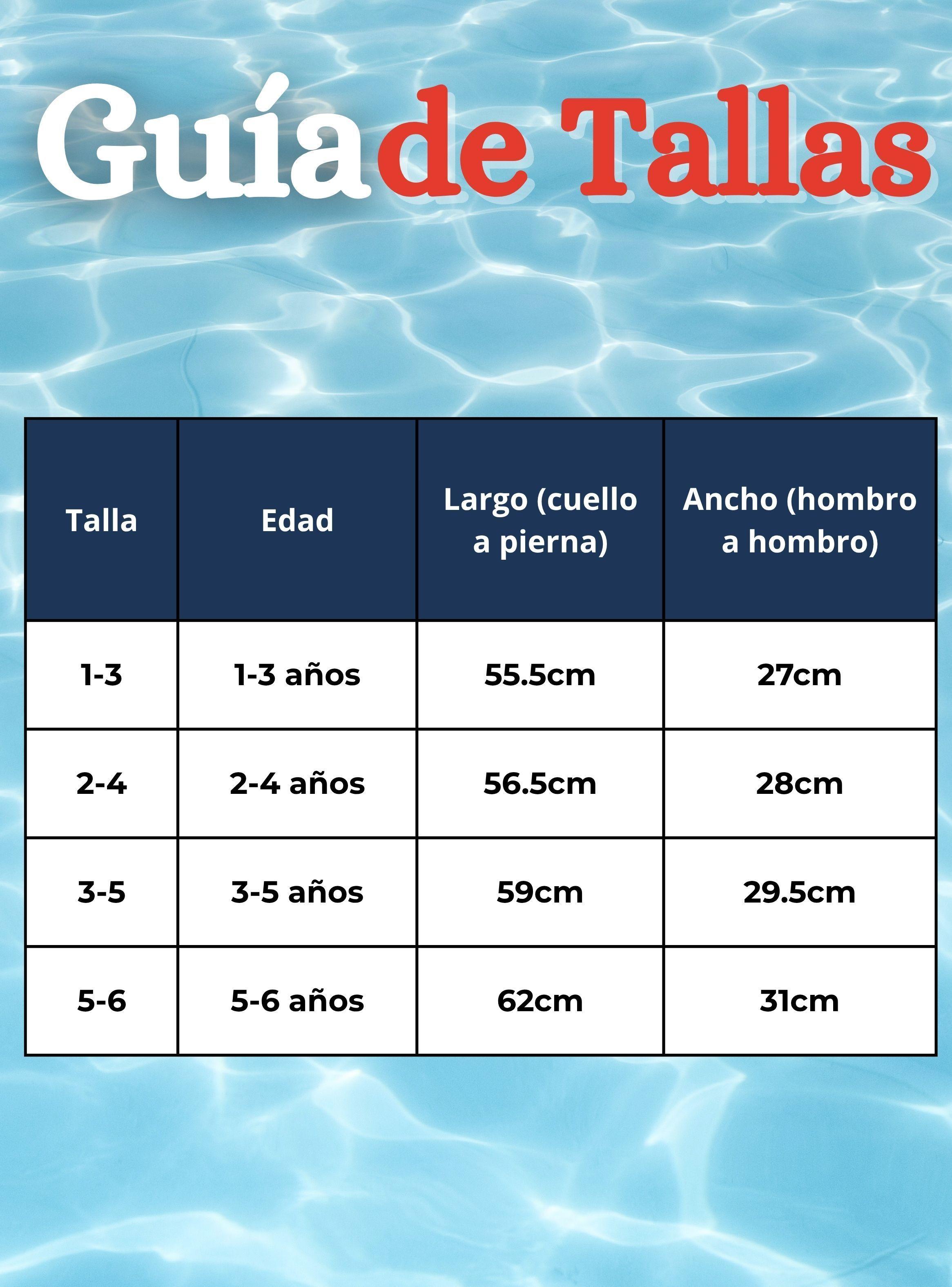 Traje de baño Enterito Con Cremallera Para Niños de 2 a 3 años Blue Shark-3