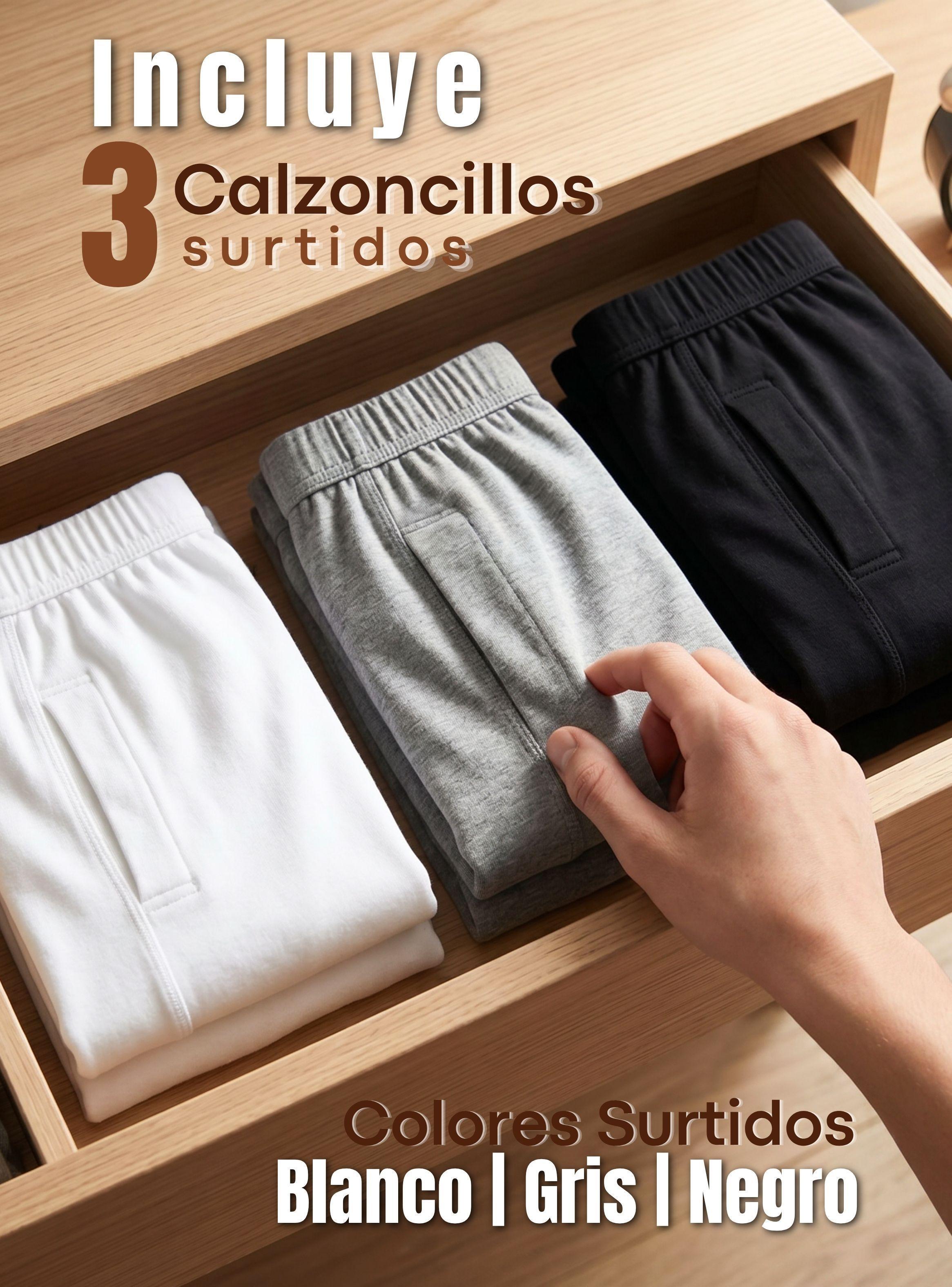Pack 3 Calzoncillos Largos de Algodón Primera Capa Juvenil Calza Invierno Surtidos -2