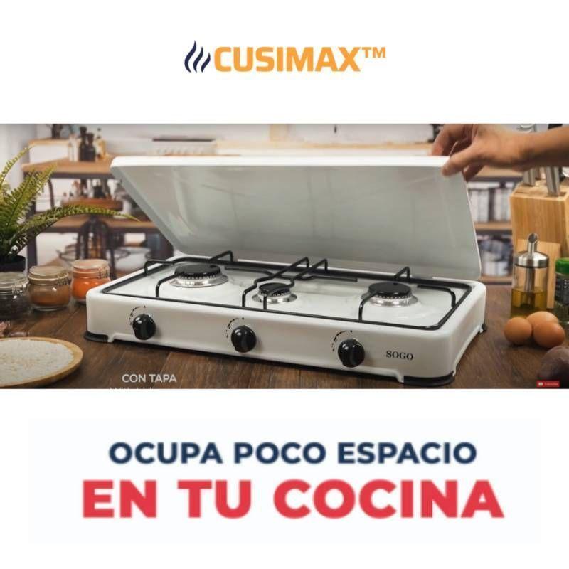 Cusimax Cocina A Gas Portátil - 3 Platos-3