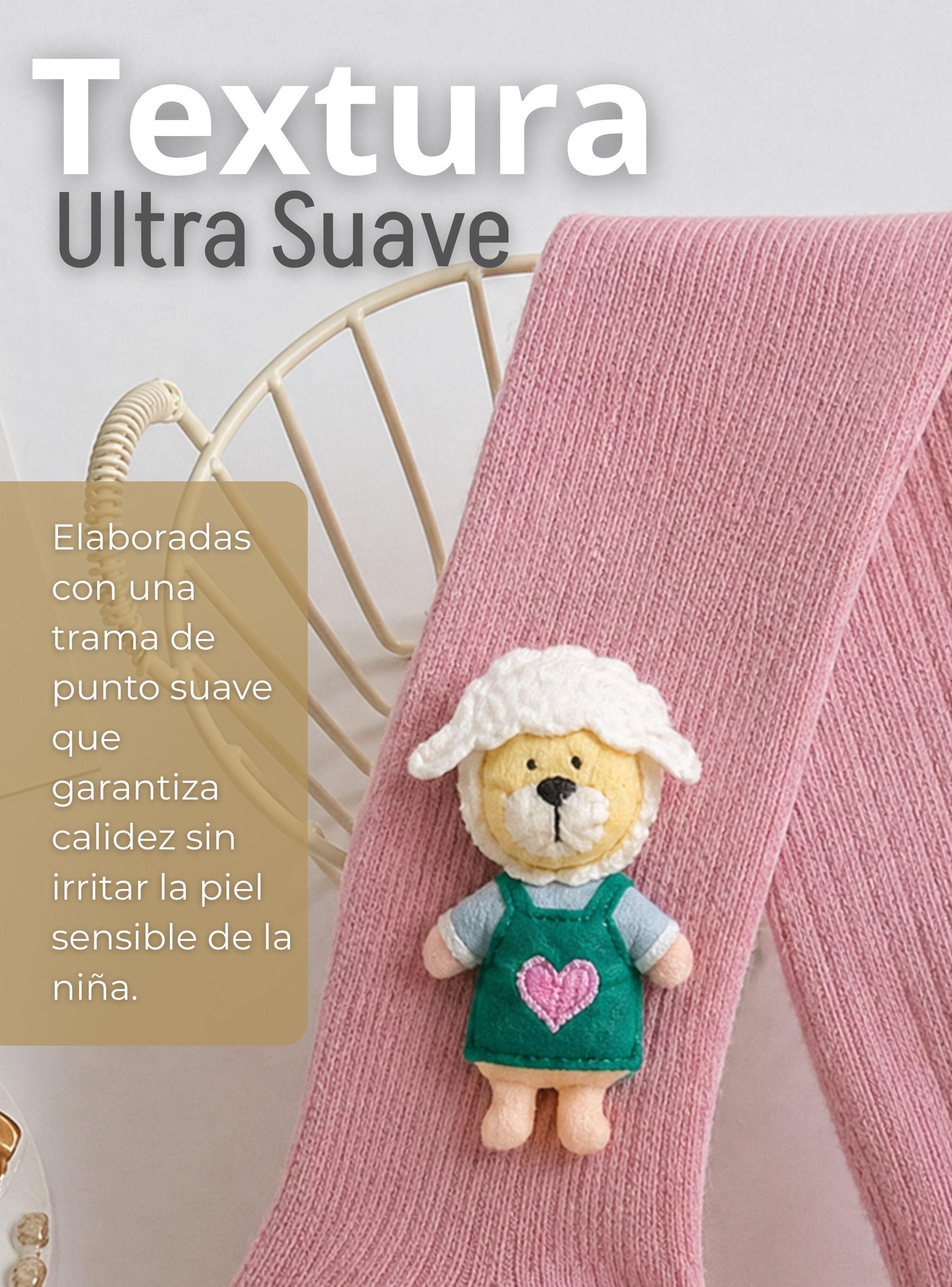 Pack 3 Pantys 3D Osito Tejida Niña Ballerina 78% Algodón Premium de Color Surtido-7