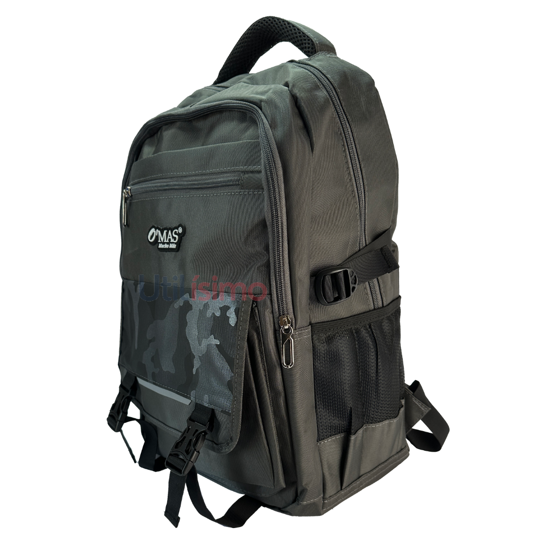 Mochila Escolar con Broches Camuflaje Poliéster 46X33X16 cm-2