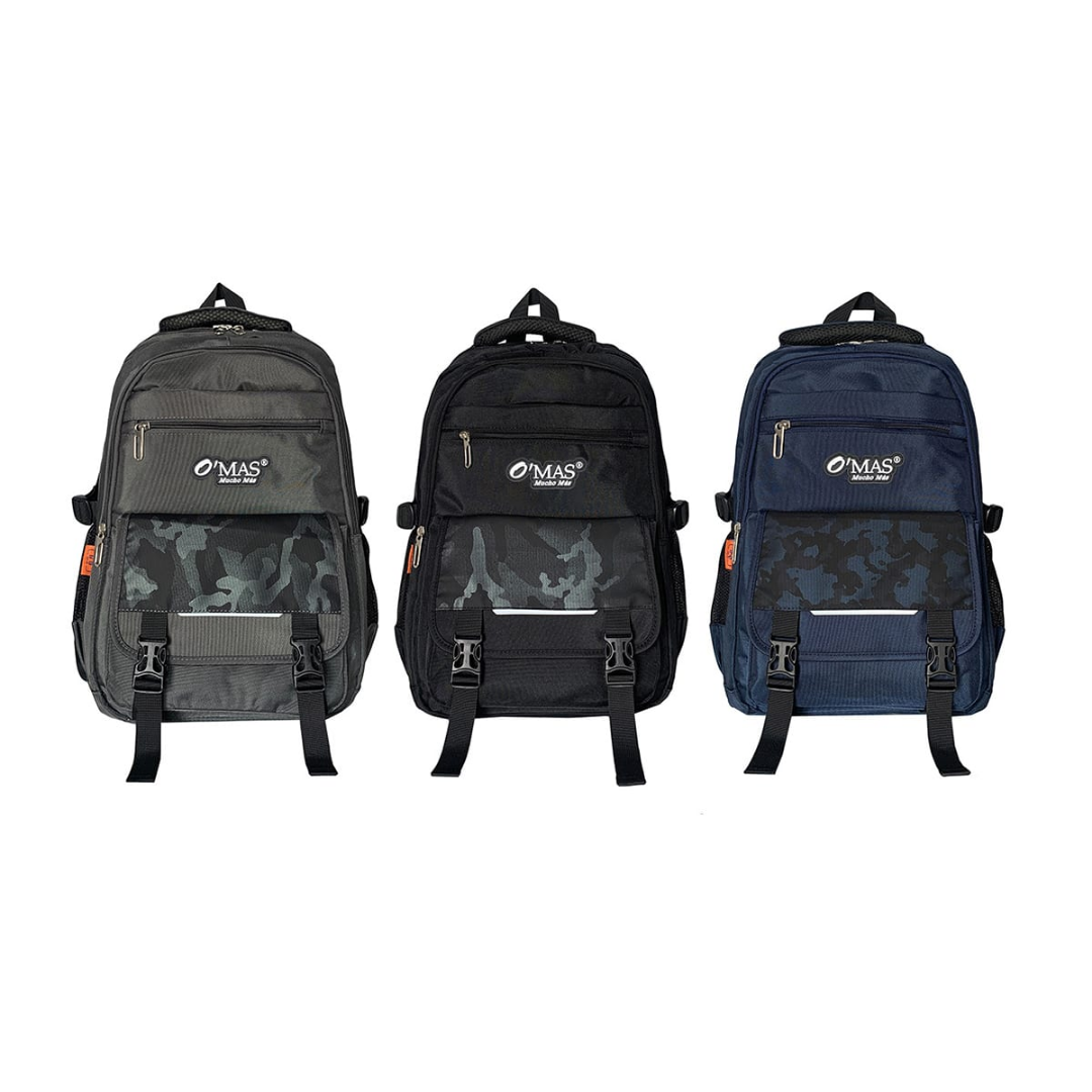 Mochila Escolar con Broches Camuflaje Poliéster 46X33X16 cm-3