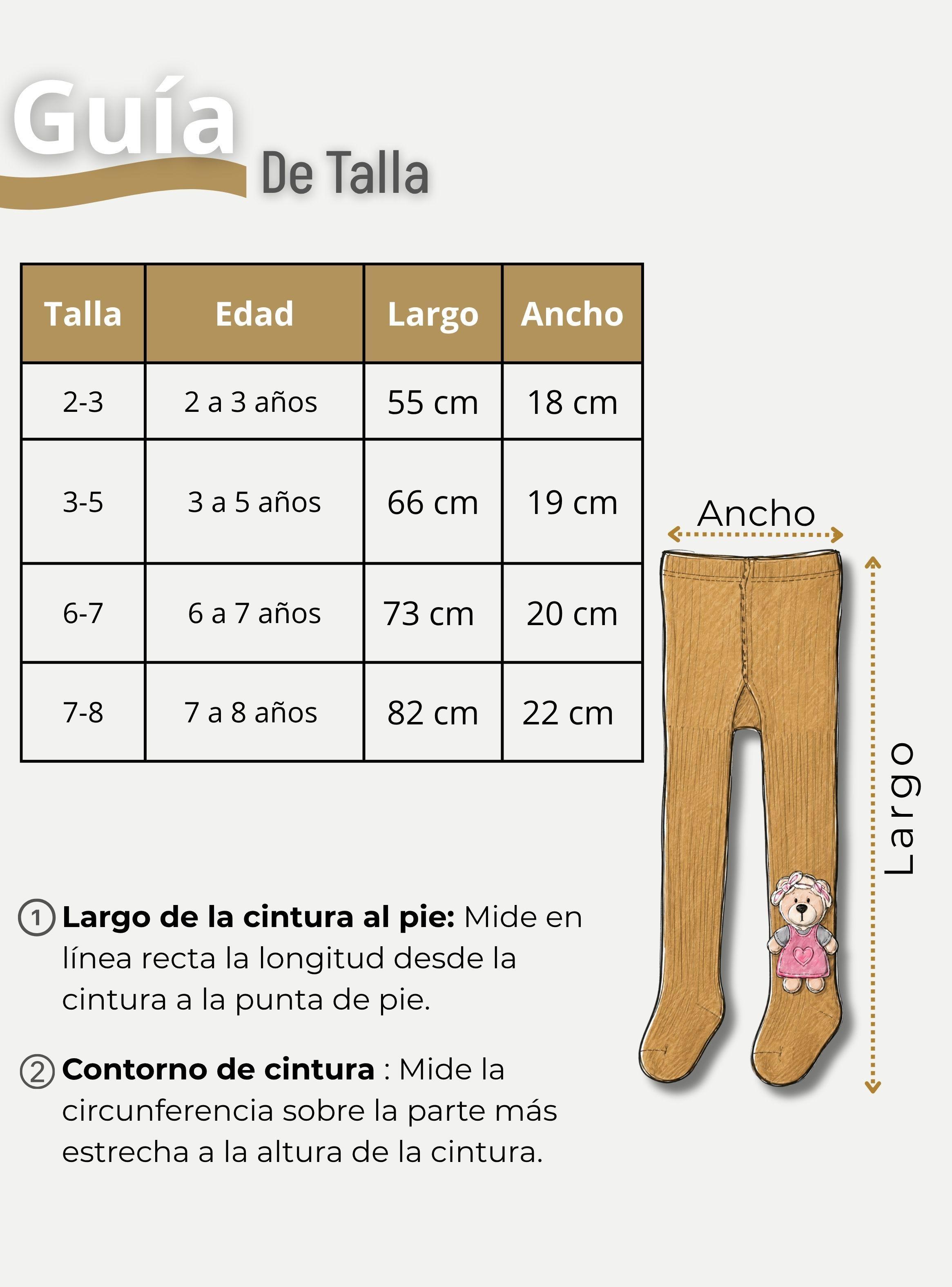 Panty 3D Osito Café Tejida Niña Ballerina 78% de Algodón Premium-3