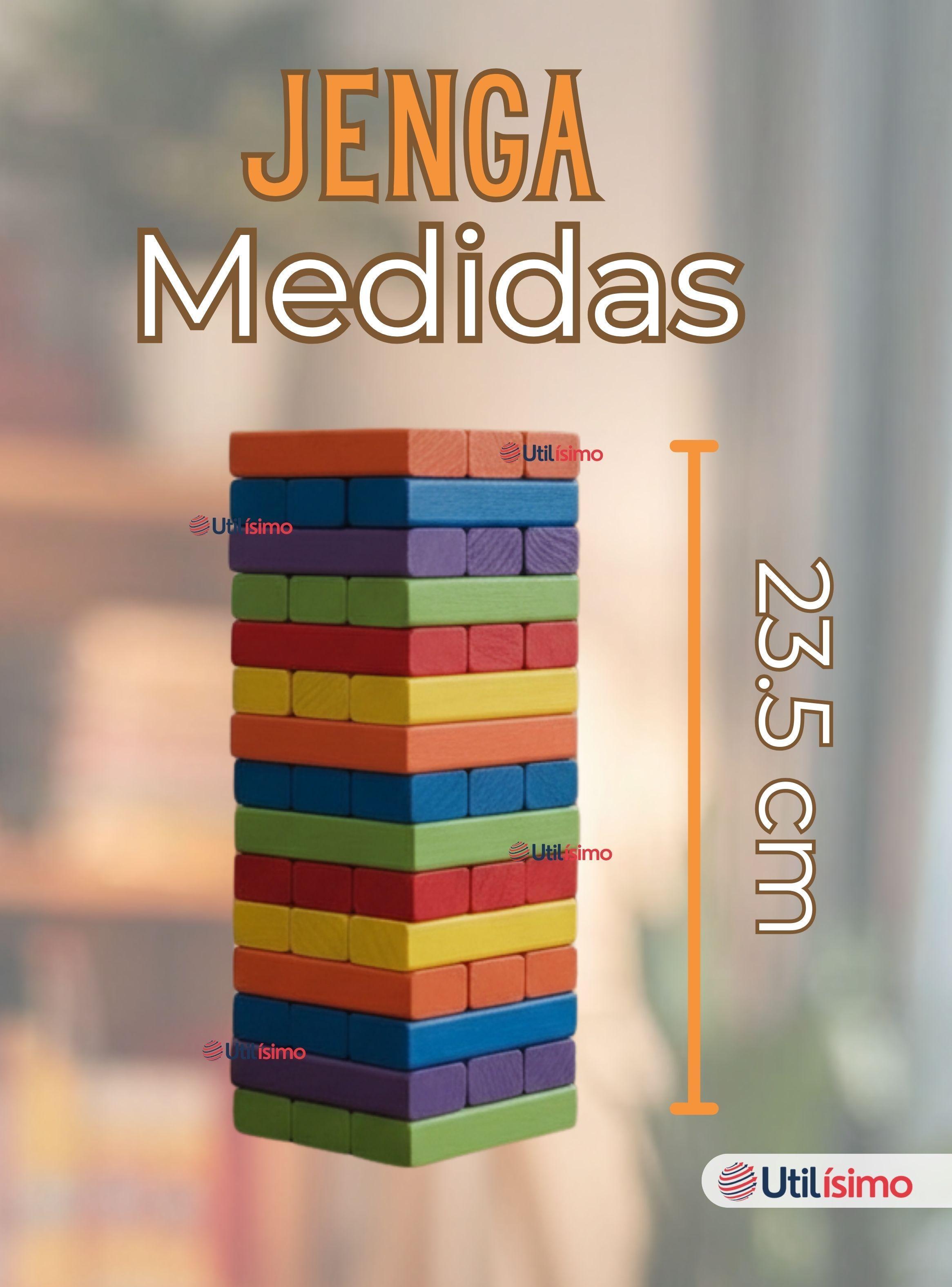 Jenga Juego De Mesa de 48 Piezas Multicolor Madera Original-4
