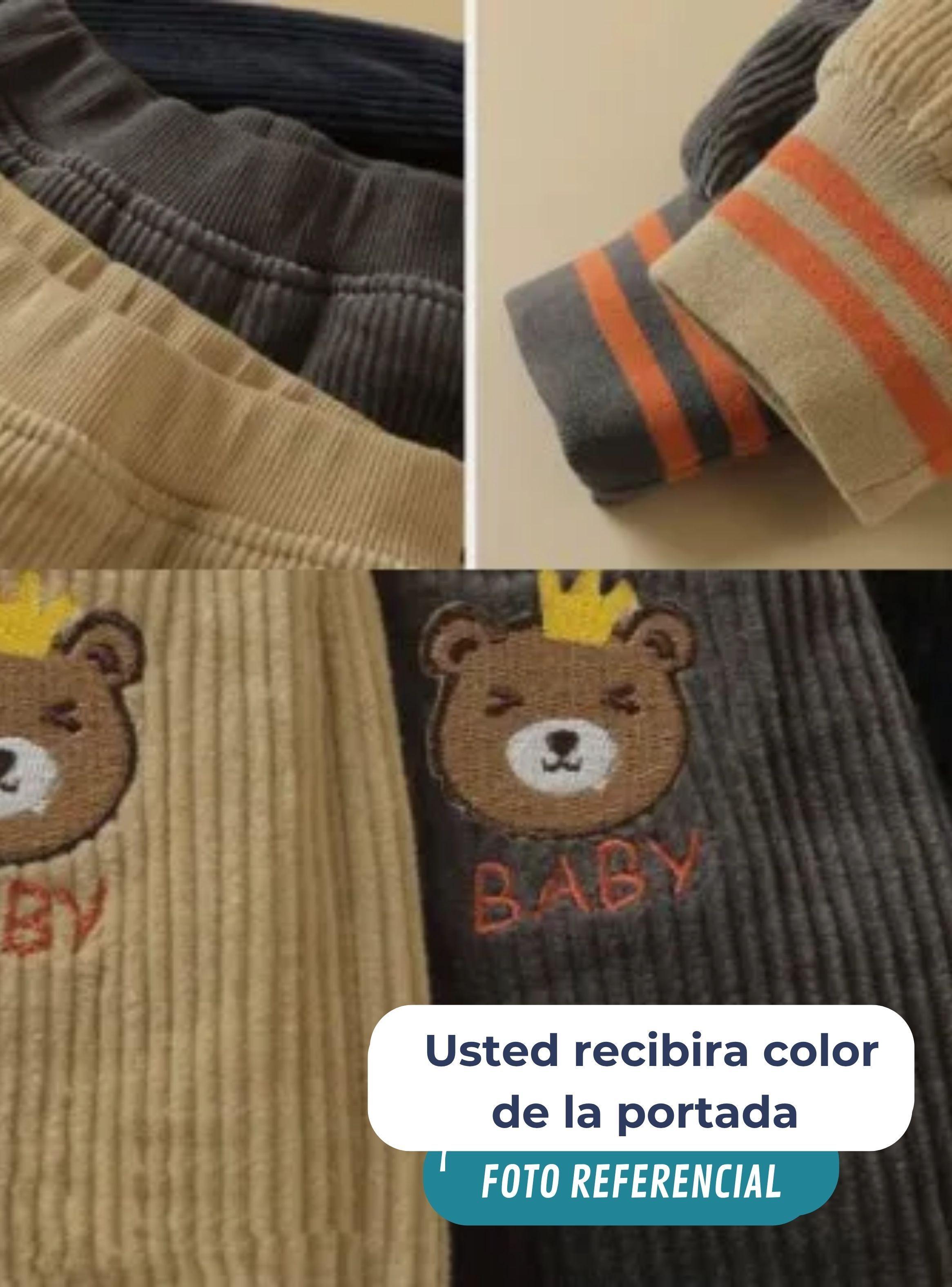 Buzo Cotelé forrado en Polar Niño Gris-4