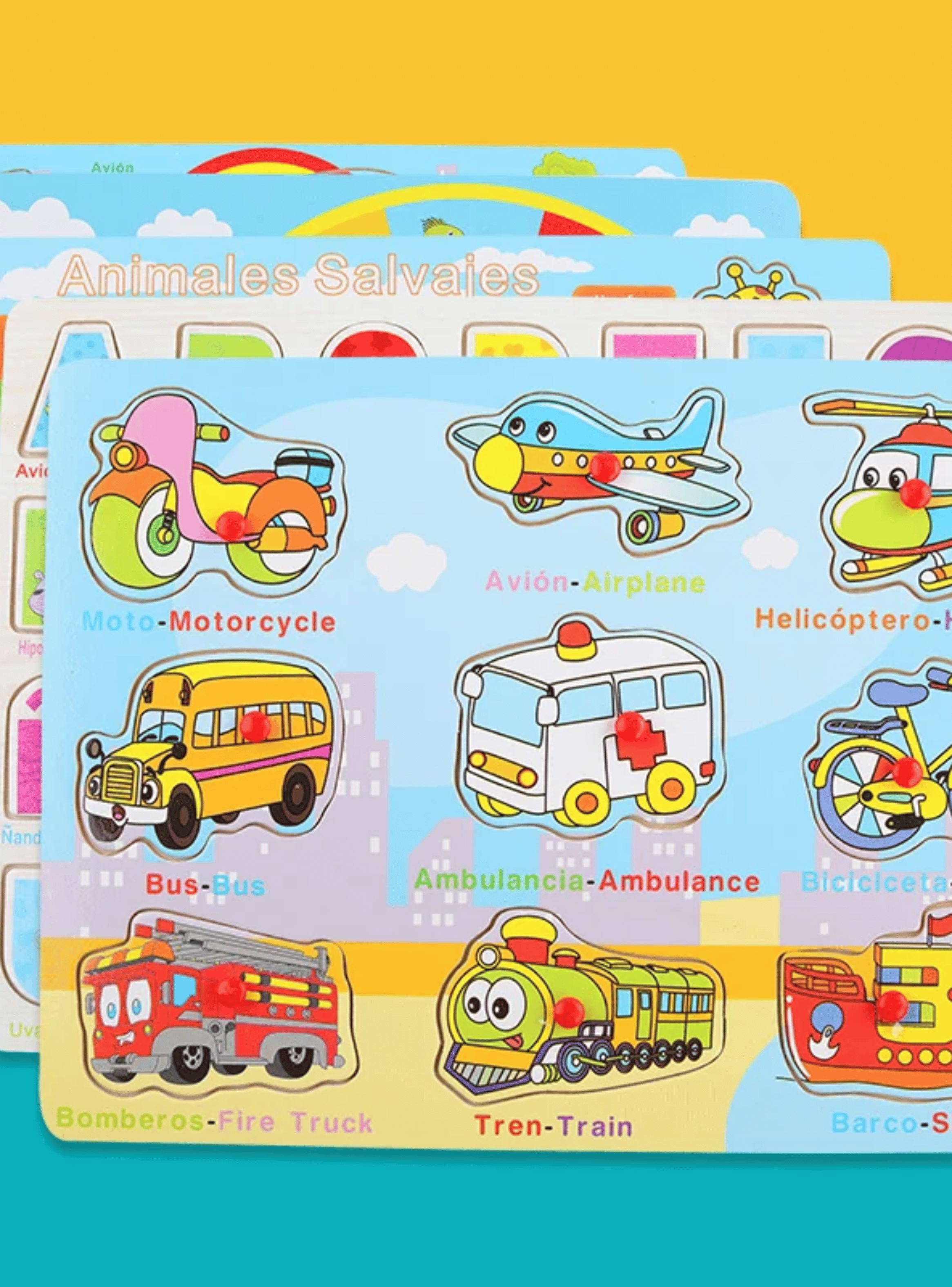 Puzzle Rompecabezas Madera 2 a 4 años Bebé Niño Niña-5