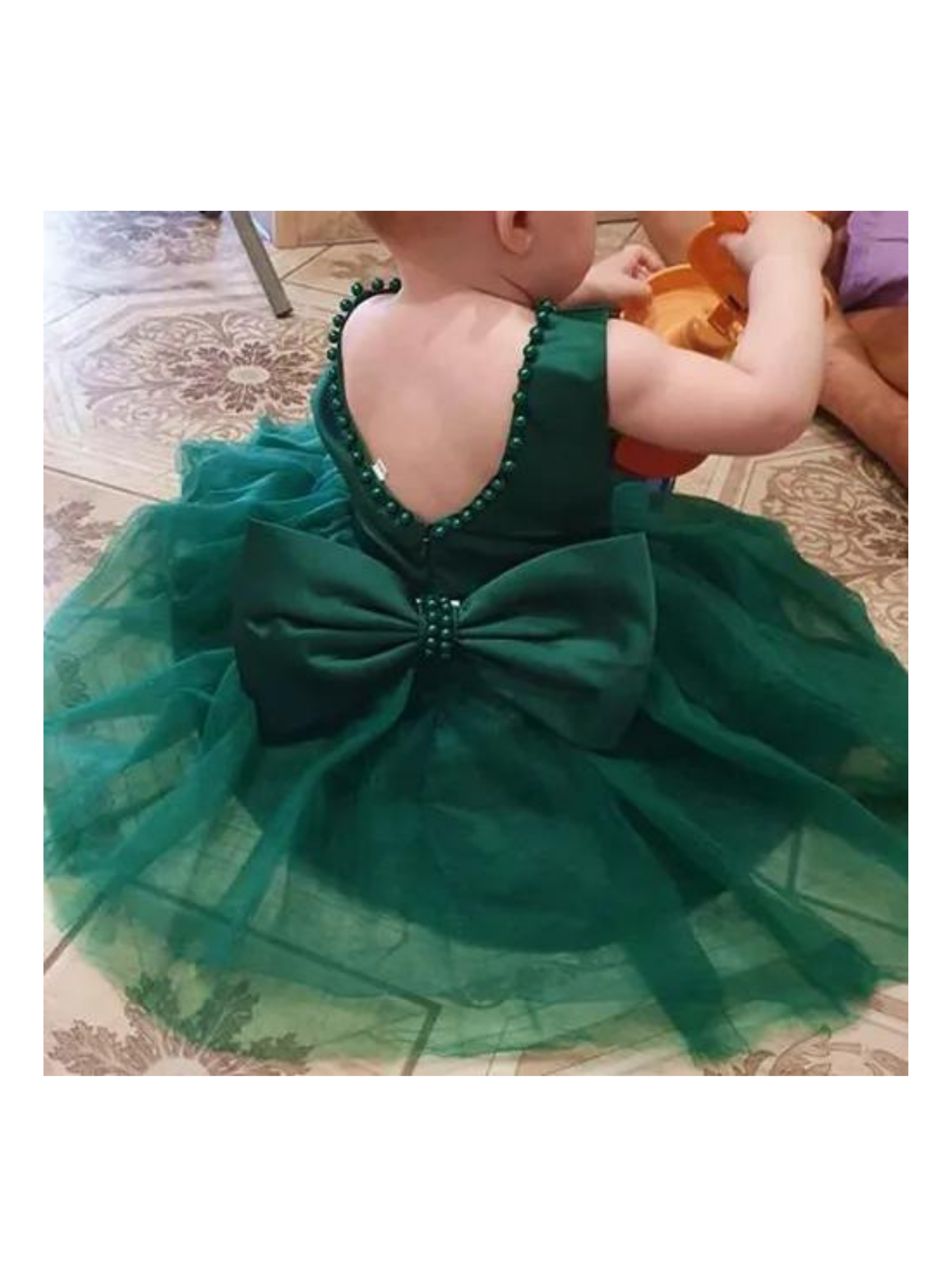 Vestido De Fiesta Con Lazo Y Perlas Jump Kids-2