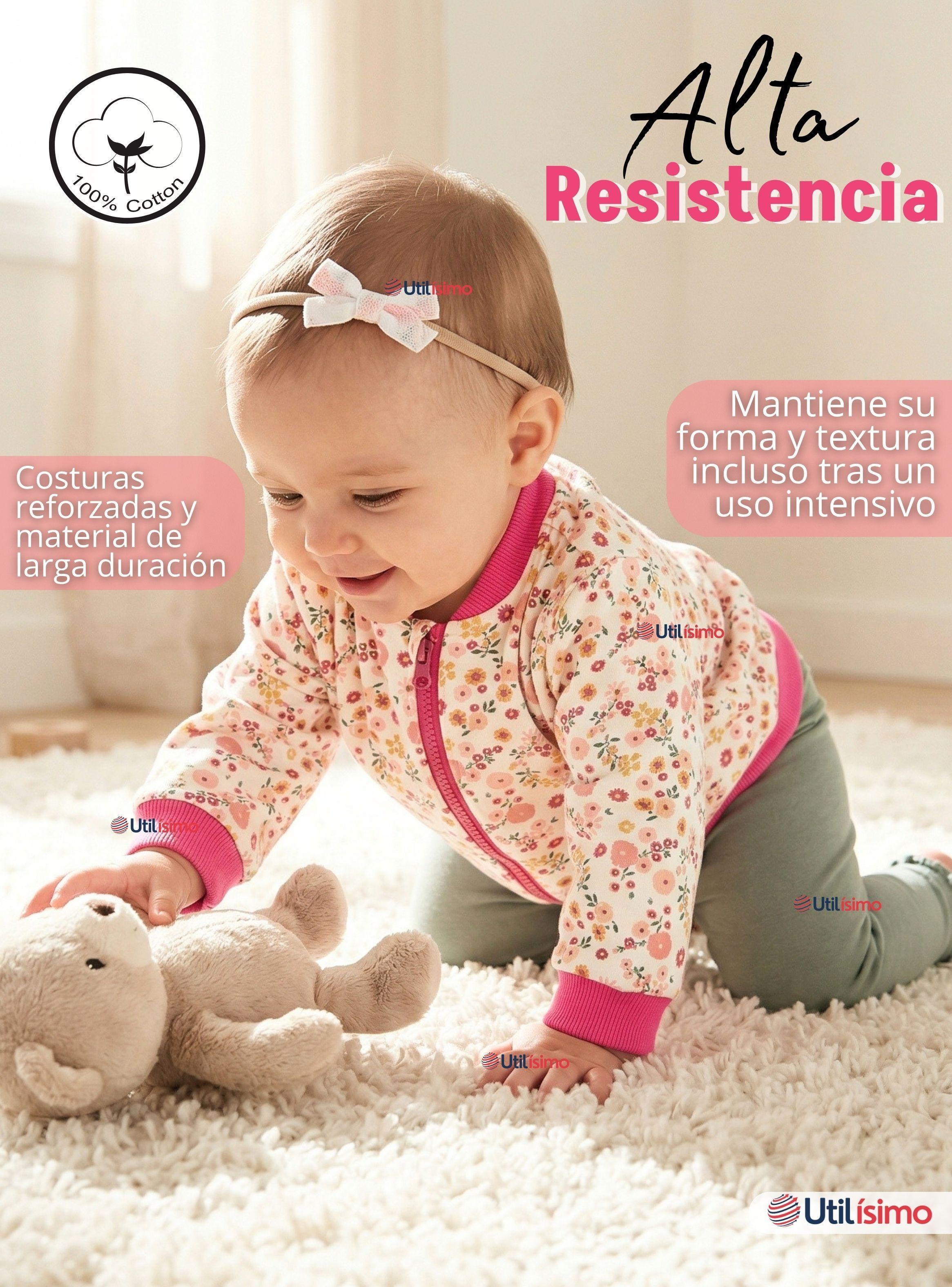 Conjunto 2 Piezas Buzo Pantalón Y Polerón Algodón Pink Flowers de Bebé Niña-7
