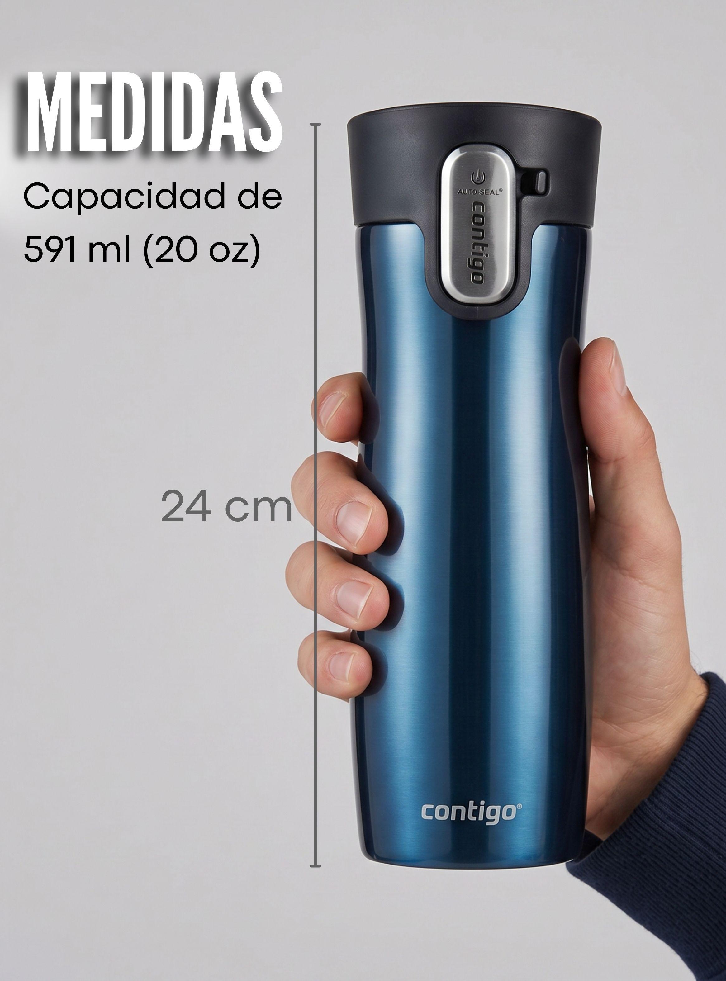 Vaso Térmico West Loop Autoseal Azul Contigo 591 ML de Acero Inoxidable-2