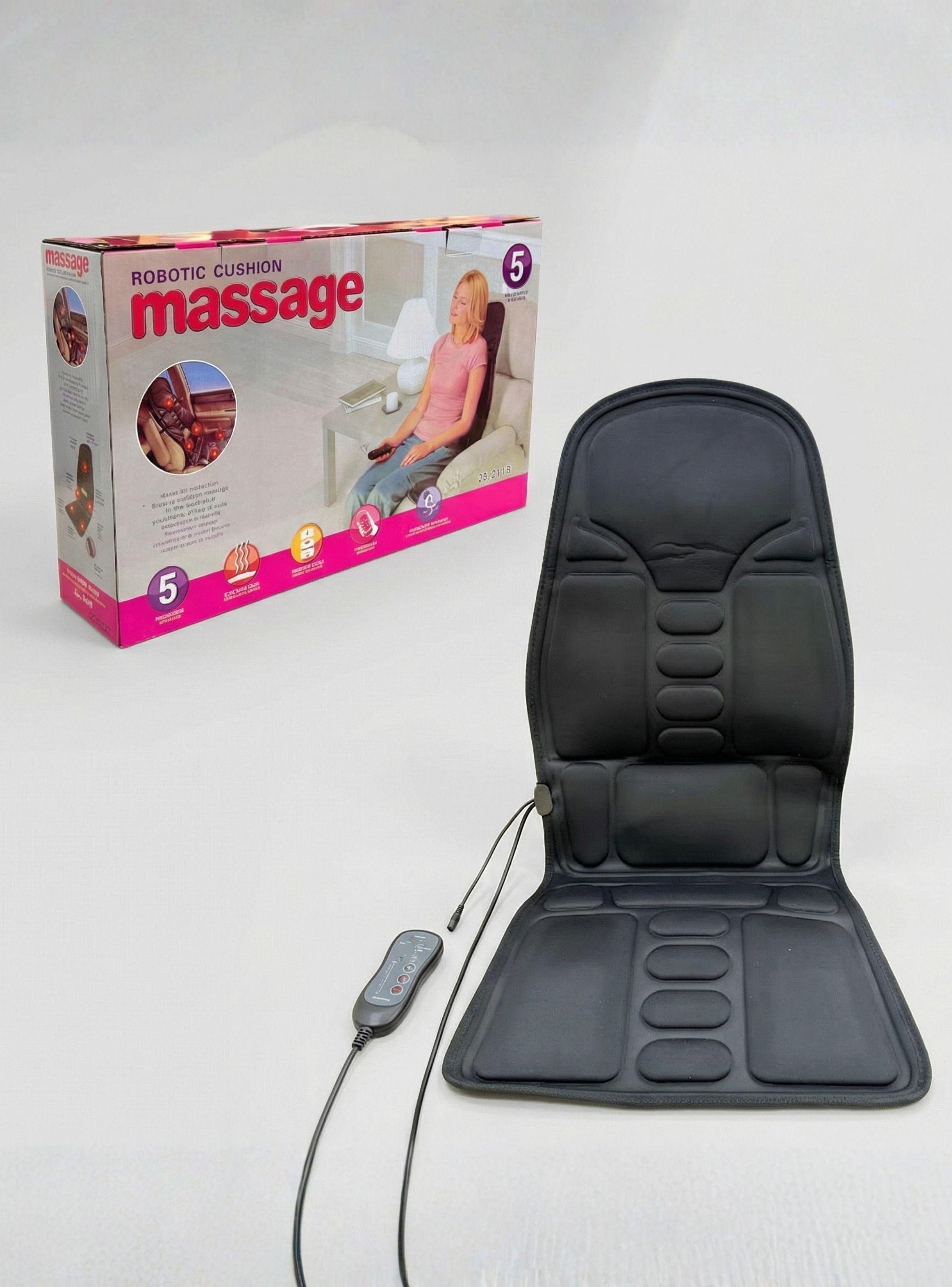 Asiento Masajeador Eléctrico con Calor y Vibración Portatil Casa Auto Oficina-0