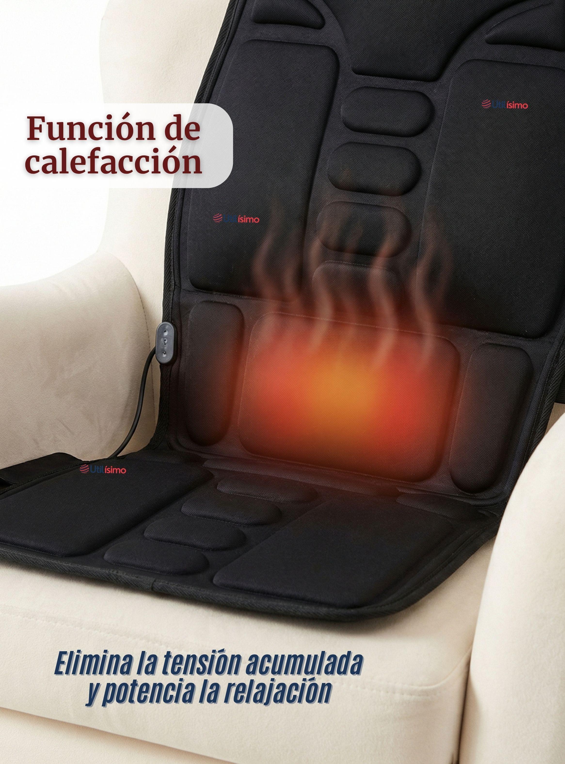 Asiento Masajeador Eléctrico con Calor y Vibración Portatil Casa Auto Oficina-4