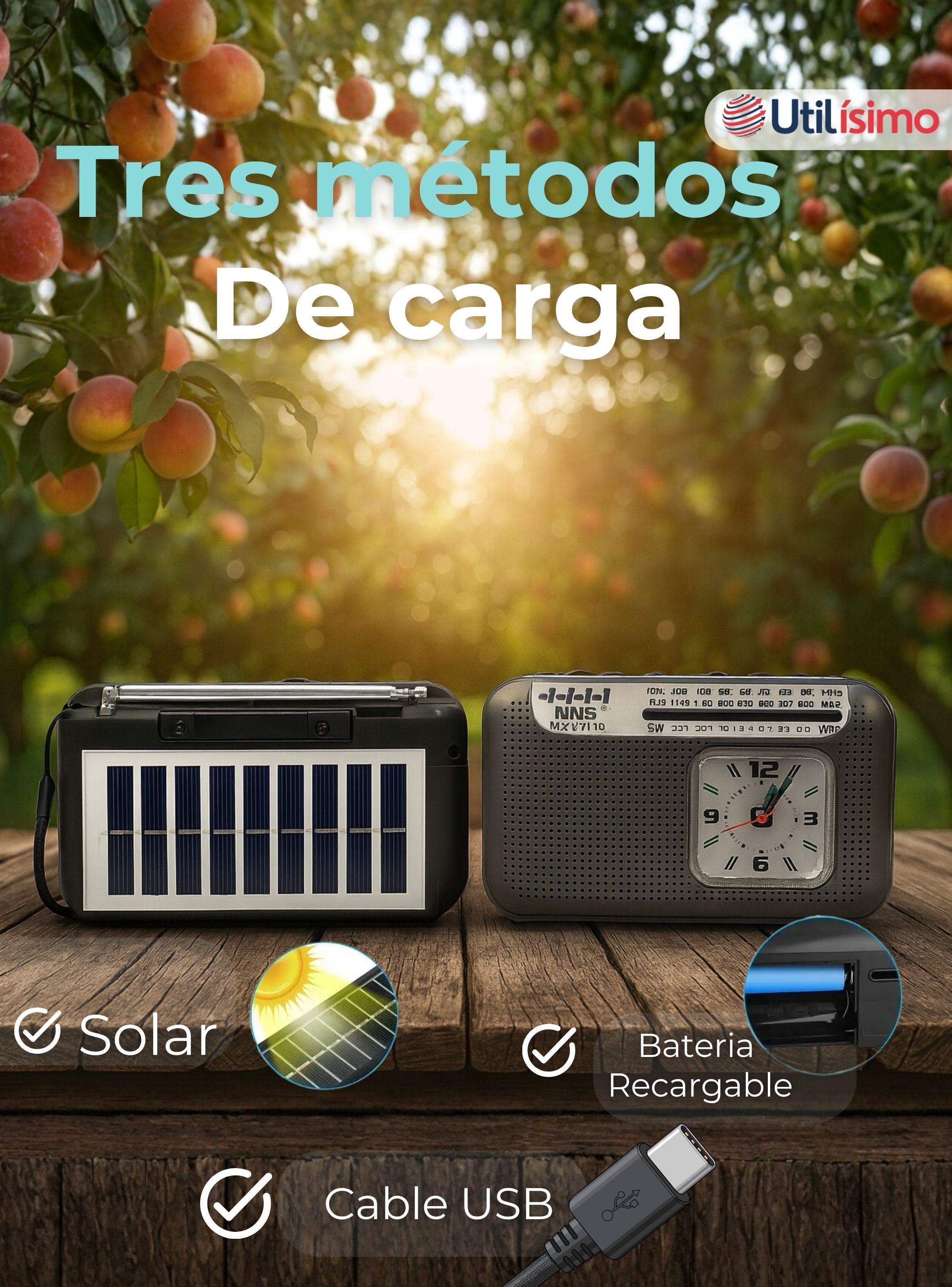 Radio Solar Portátil Recargable Bluetooth AM/FM-7