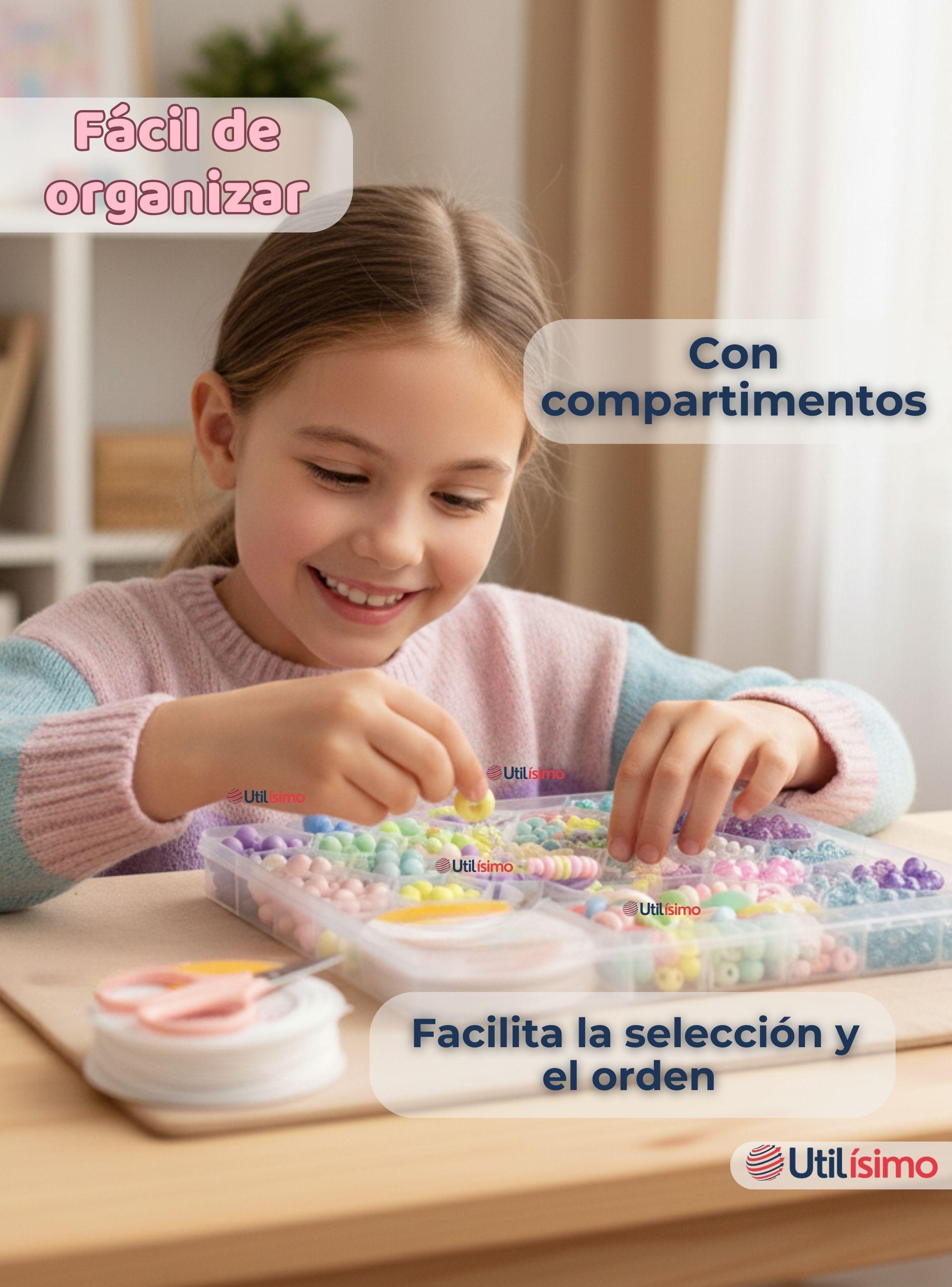 Set De Mostacillas Bisutería Juguete Kit Para Armar Crear Pulseras Y Collares Niña-6