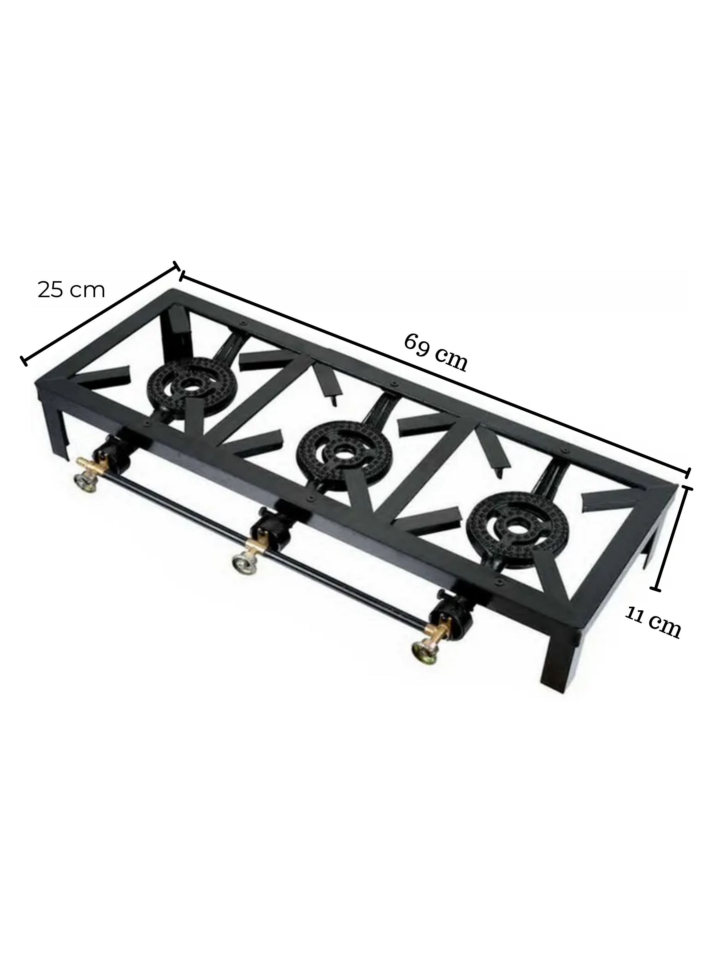 Cocina Fogón 3 Platos + Kit De Instalación Cocinilla Camping-3