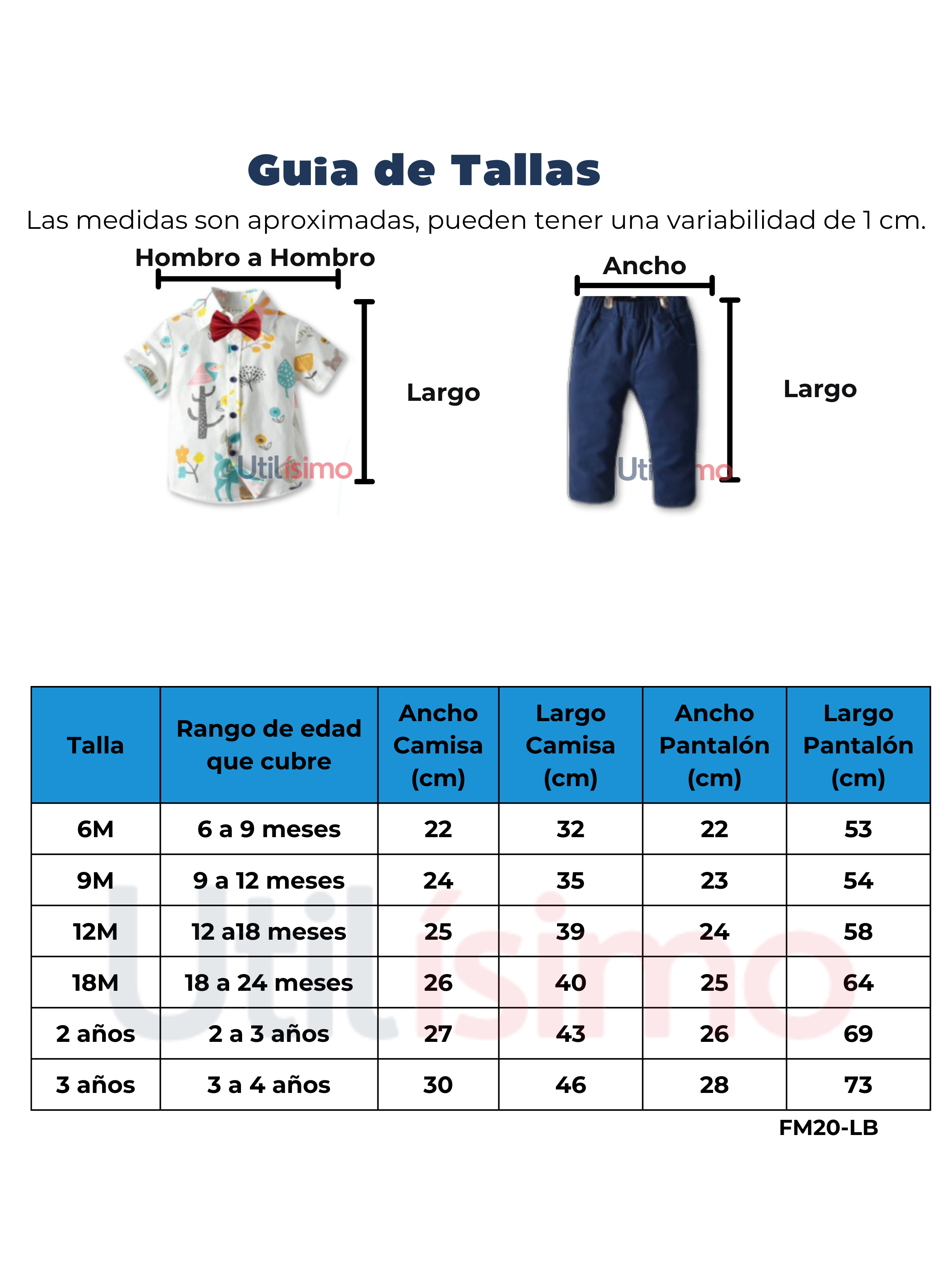 Conjunto de Vestir con Pantalón y Tirantes Bebé Niño 6 meses a 4 años-2