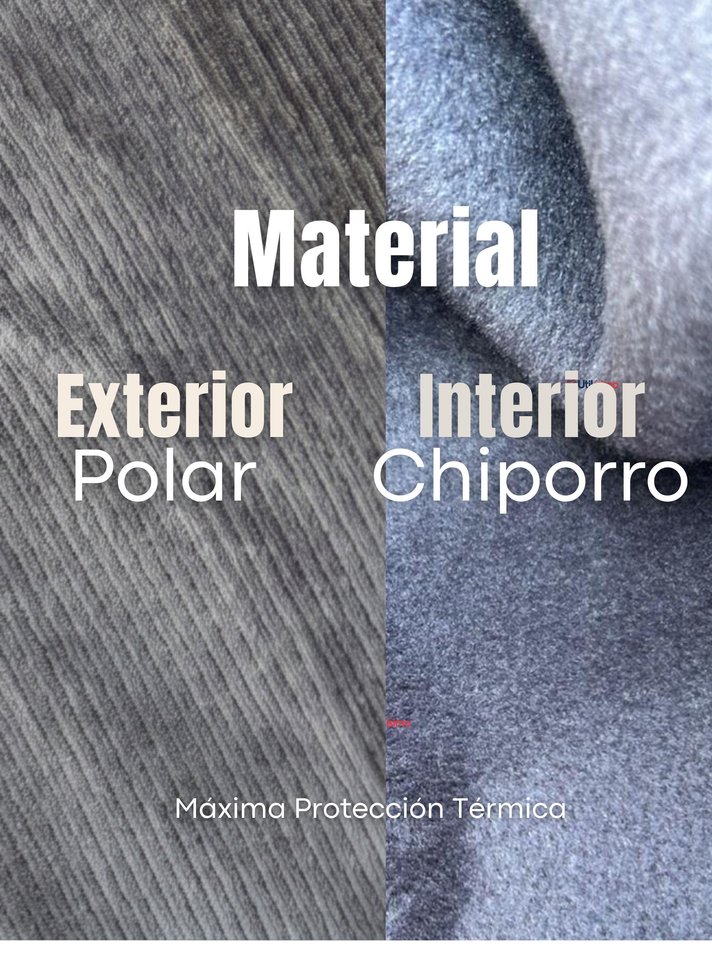 Pantalón Cotelé Palazzo Polar Con Chiporro Elasticado Térmico Gris Melange-7