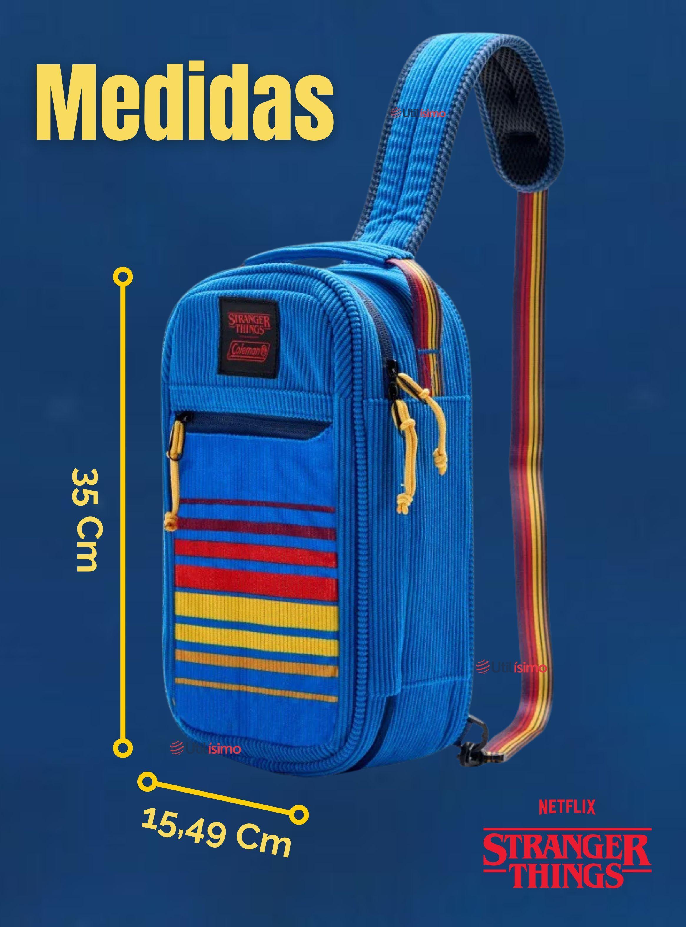Soft Cooler Coleman Stranger Things™ 6 Latas Bolso Mochila Azul-2