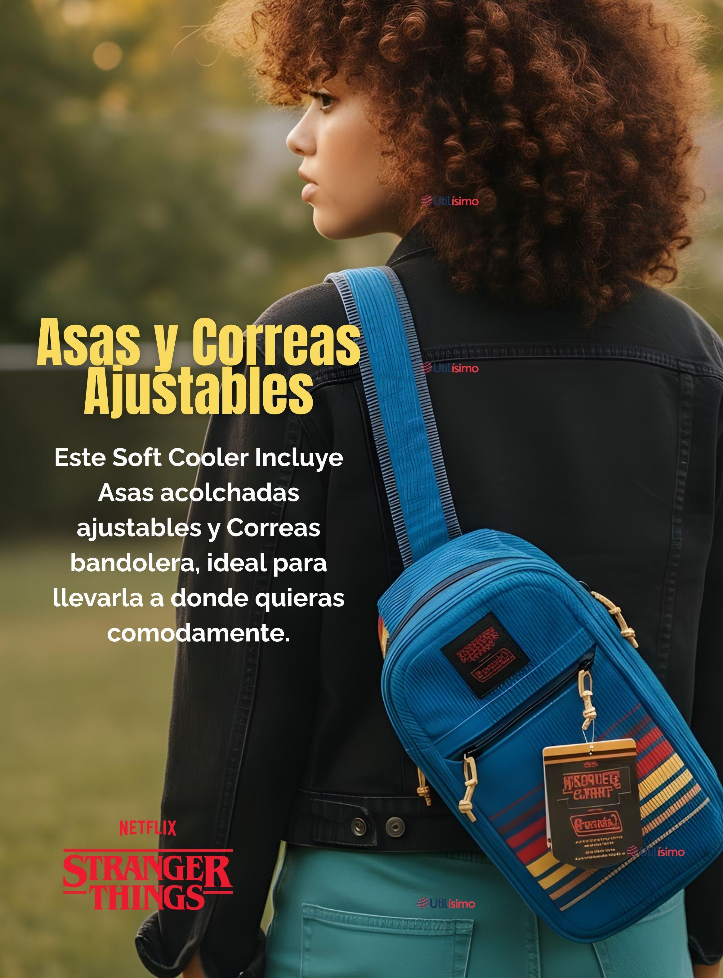 Soft Cooler Coleman Stranger Things™ 6 Latas Bolso Mochila Azul-5